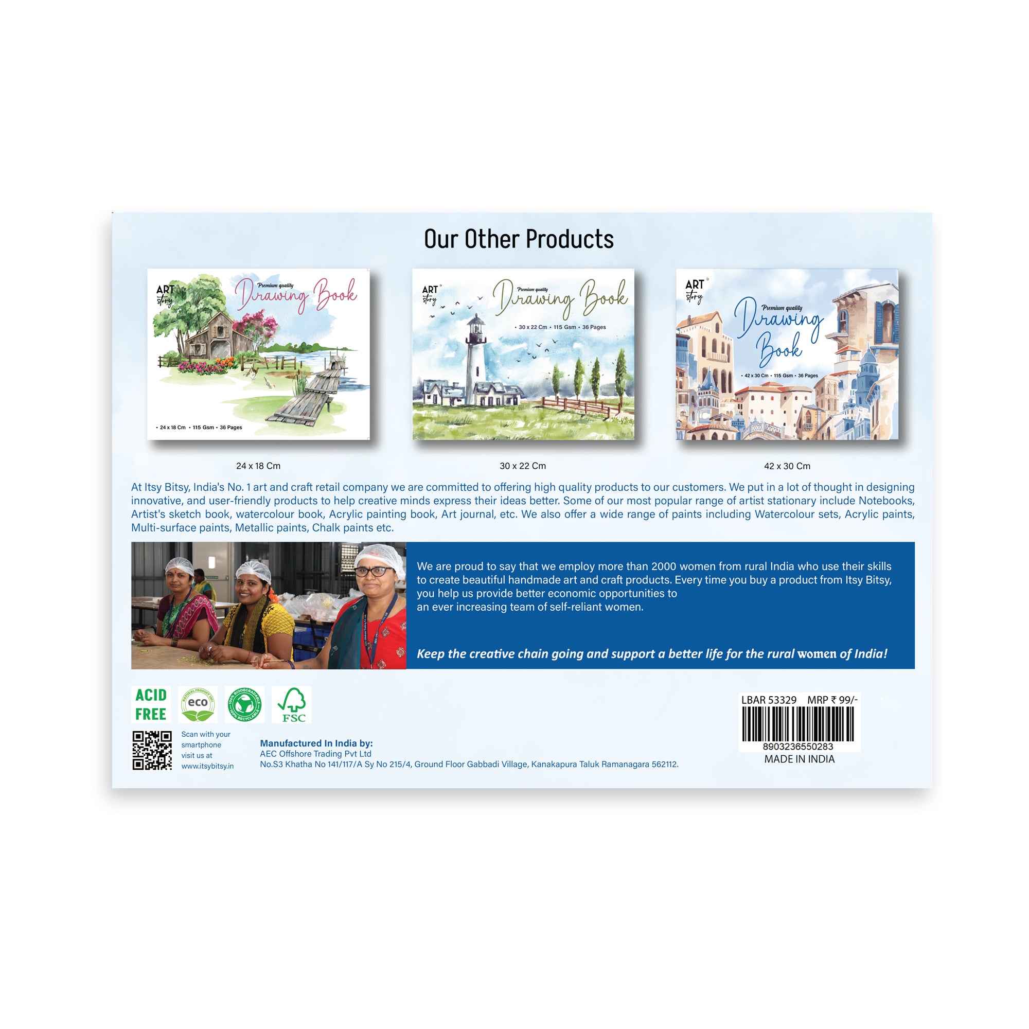 Drawing Book Premium Quality 34 X 24Cm 115Gsm 36Pages