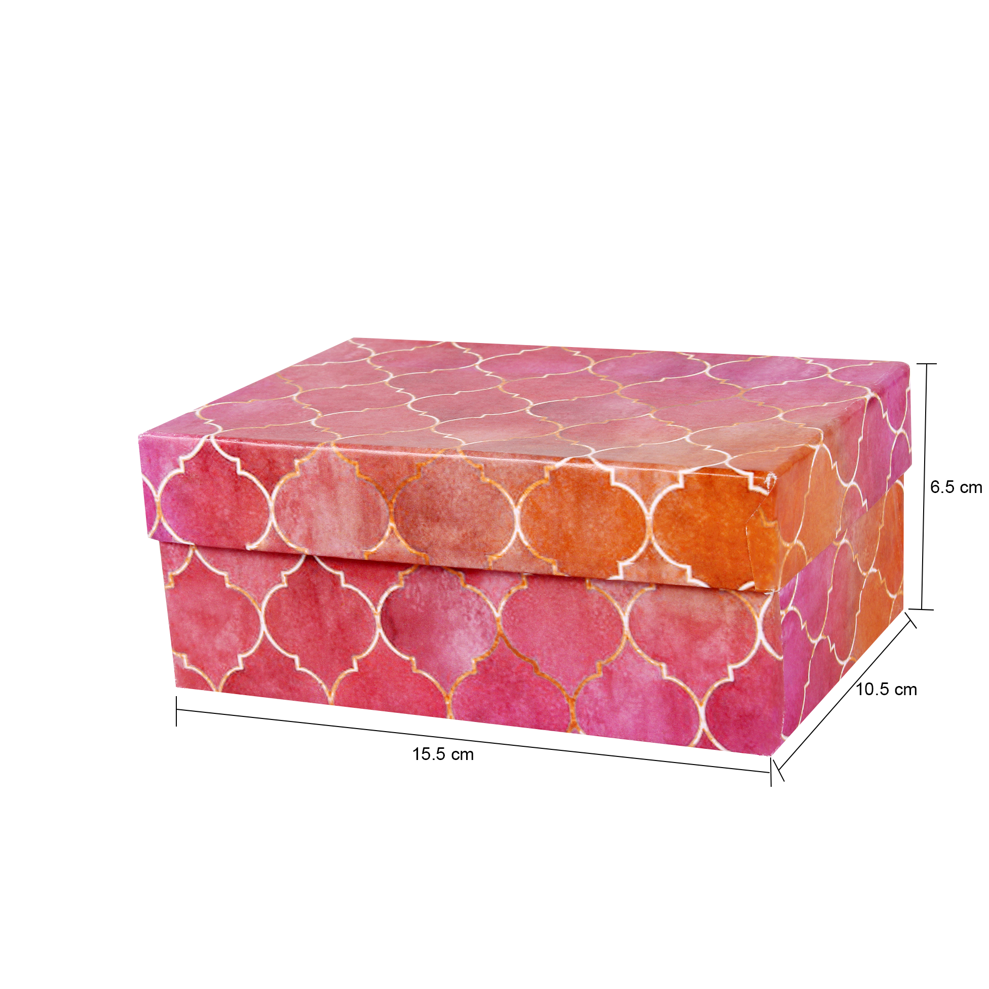 Gift Box Moroccan Trellis Rosy Shimmer L15.5 X W10.5 X D6.5(cm)