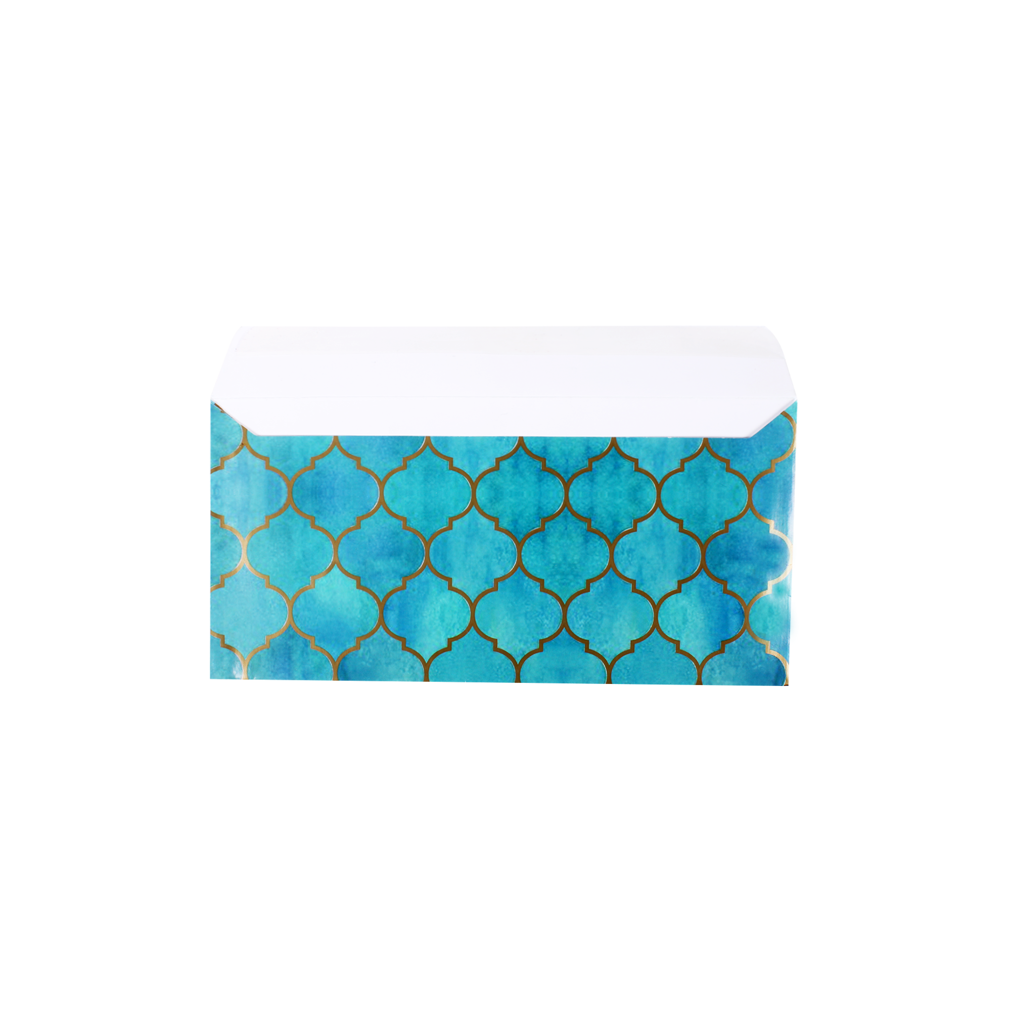 Gift Envelope Moroccan Trellis Aqua Shimmer 4pc