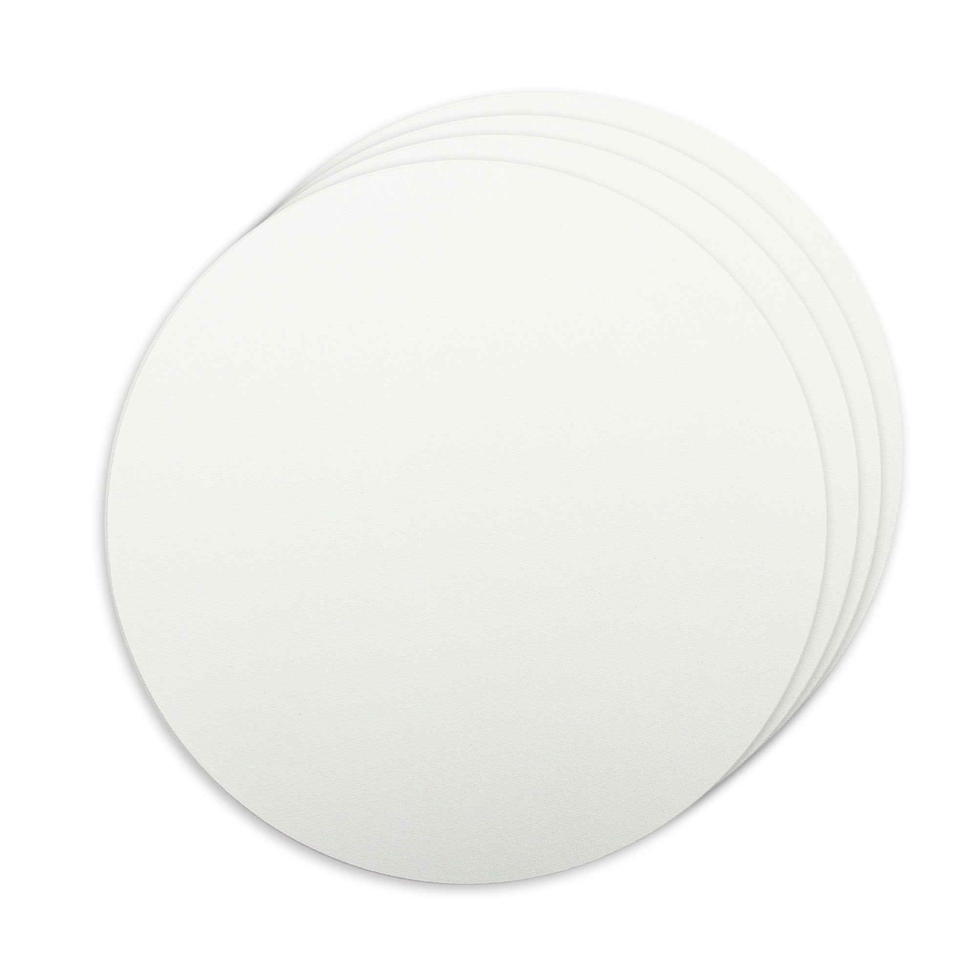 Canvas Board Round 4Inch Dia 230Gsm 2Mm Thick 4Pc Shrink Lb