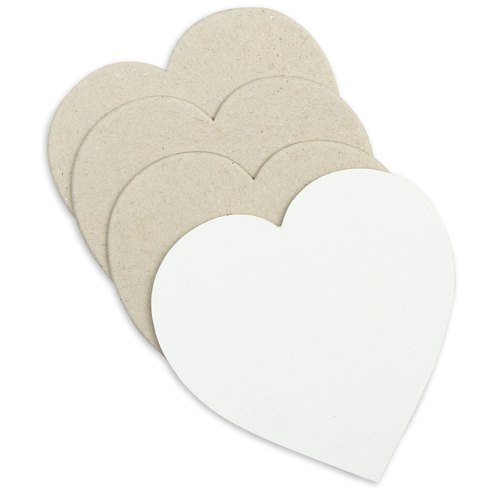 Canvas Board Heart 4 X 4Inch 230Gsm 2Mm Thick 4Pc Shrink Lb