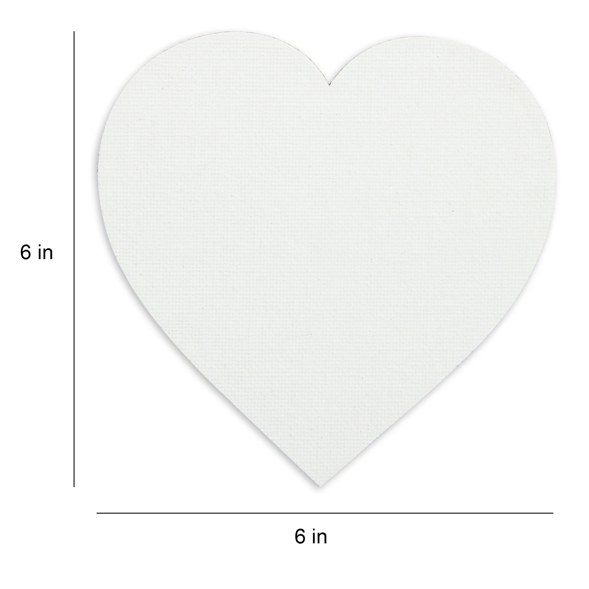 Canvas Board Heart 6 X 6Inch 230Gsm 2Mm Thick 4Pc Shrink Lb