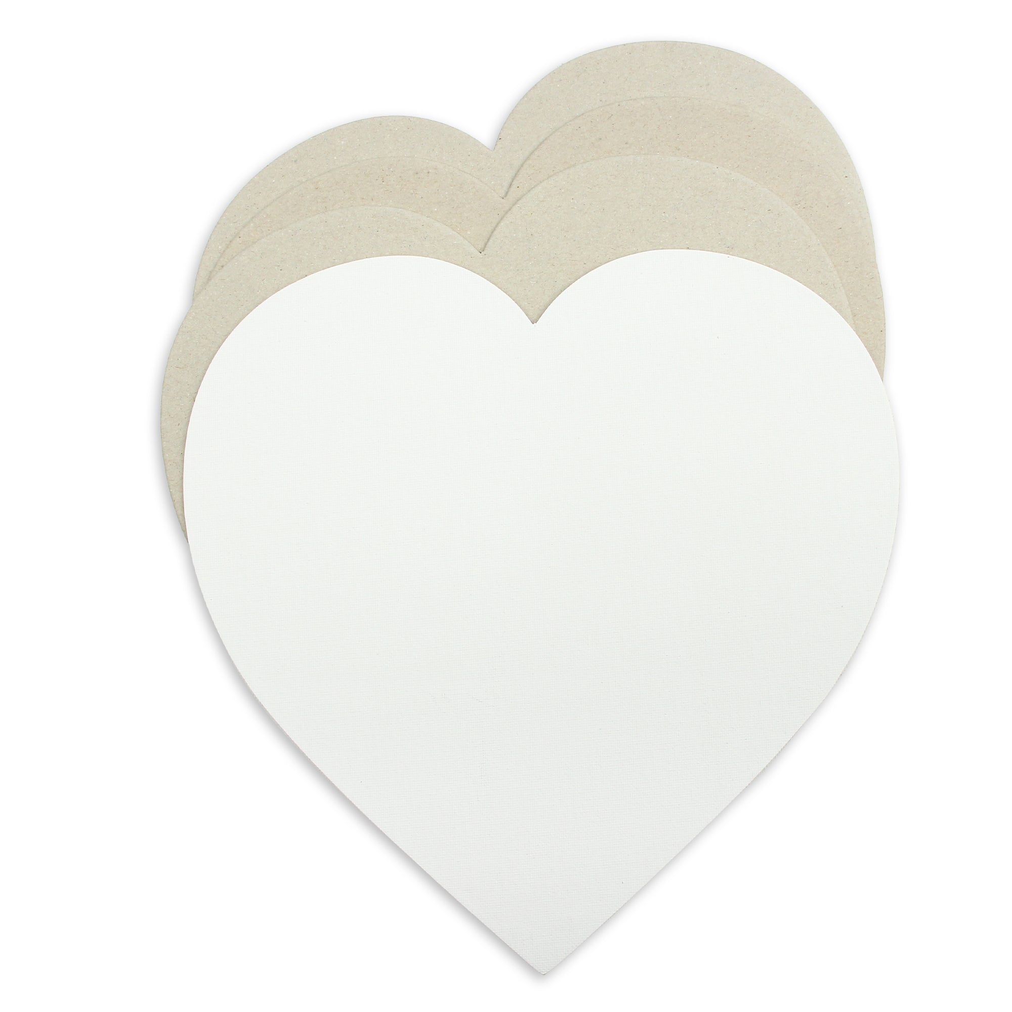 Canvas Board Heart 6 X 6Inch 230Gsm 2Mm Thick 4Pc Shrink Lb