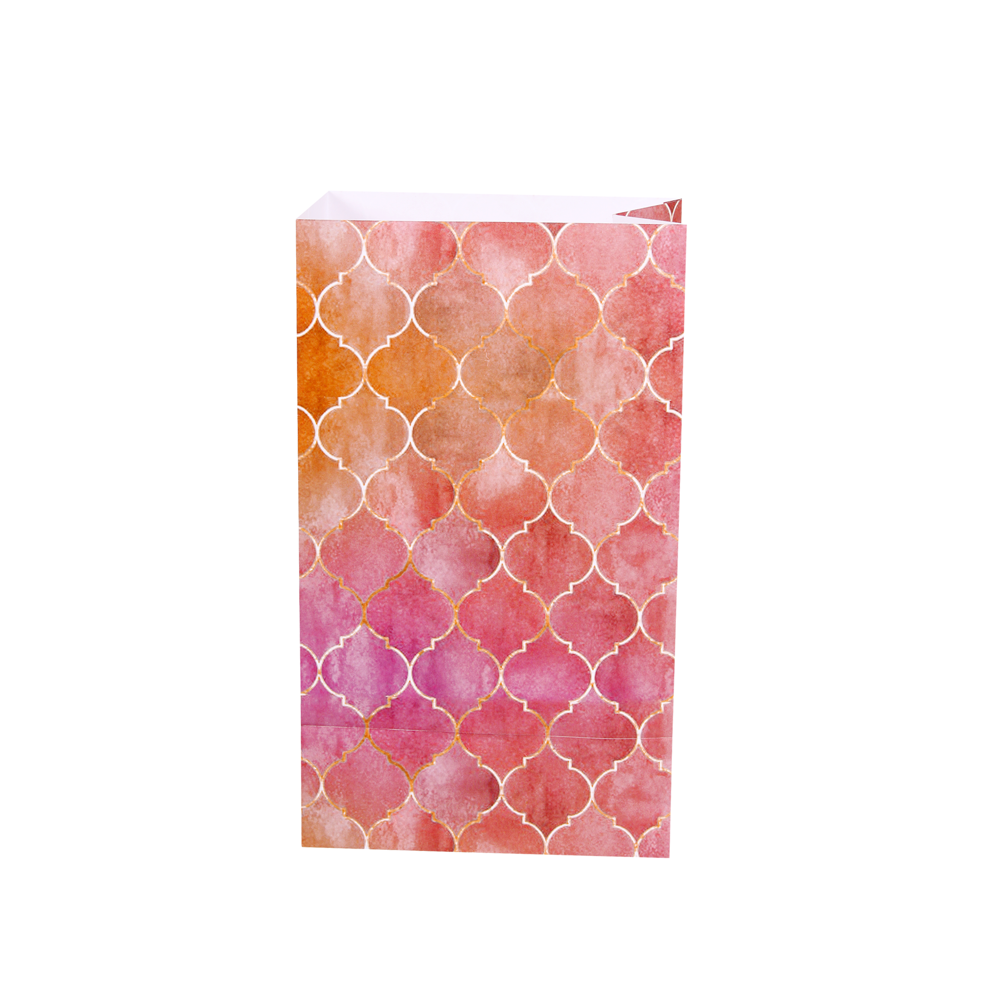Gift Pouch Bag Morroccan Trellis Rosy Shimmer L 30.3 X W 16.2 X D 11.3Cm 6Pc Gol