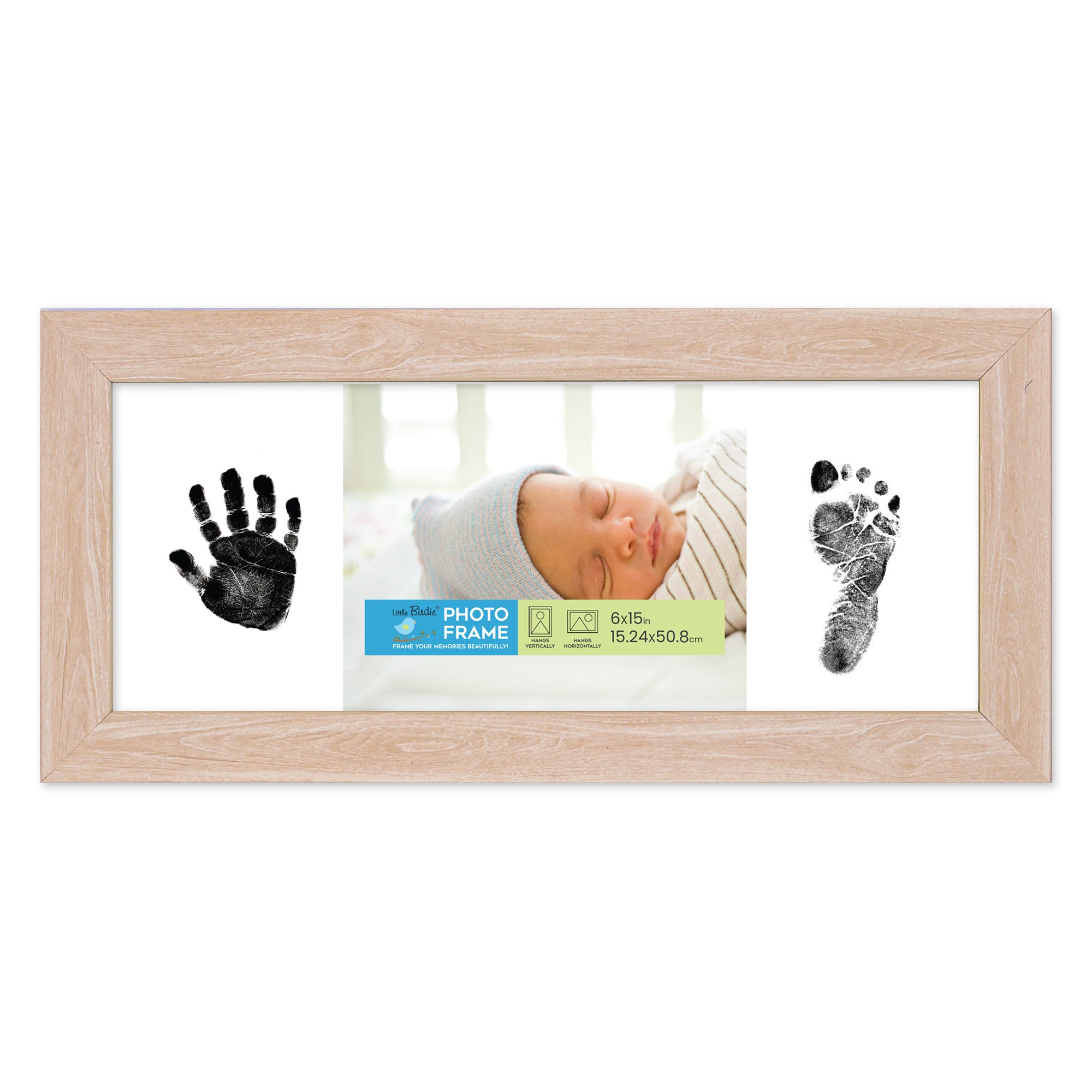 Hand And Foot Photo Frame Pine Wood 6 X 15Inch 1Pc Sw Lb