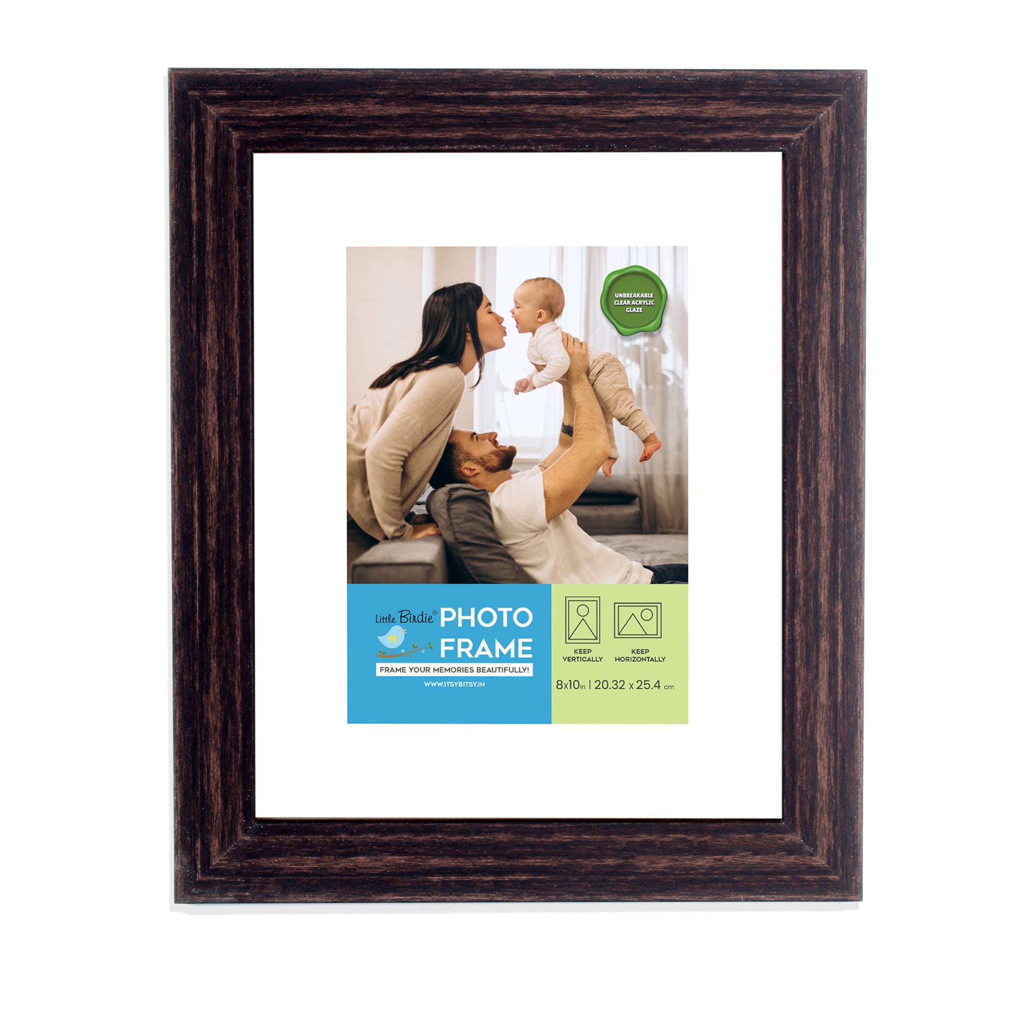 Table Top Photo Frame Rose Wood 8 X 10Inch 1Pc Sw Lb