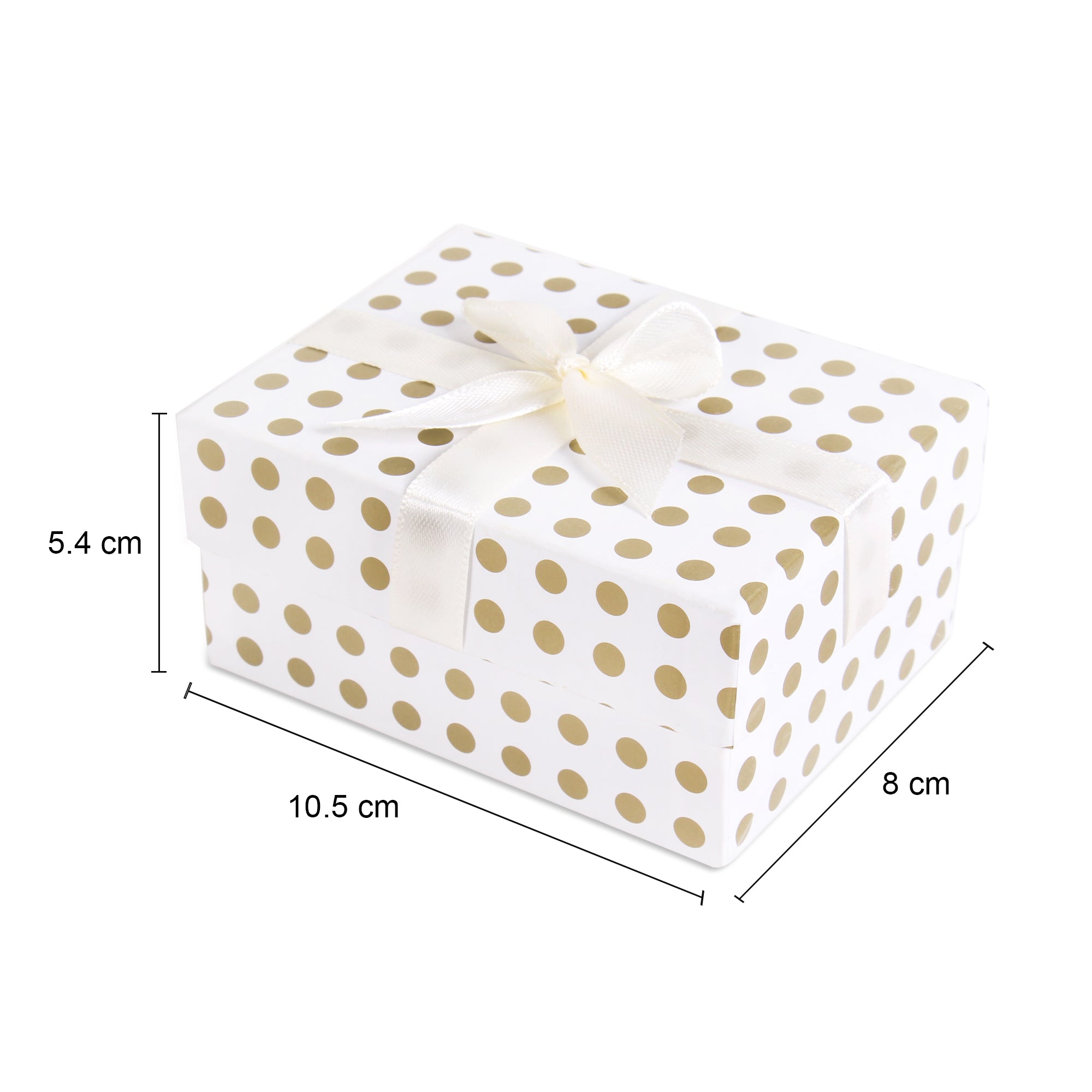 Gift Box Golden Polka L10.5 X W8 X D5.4(cm) 1pc
