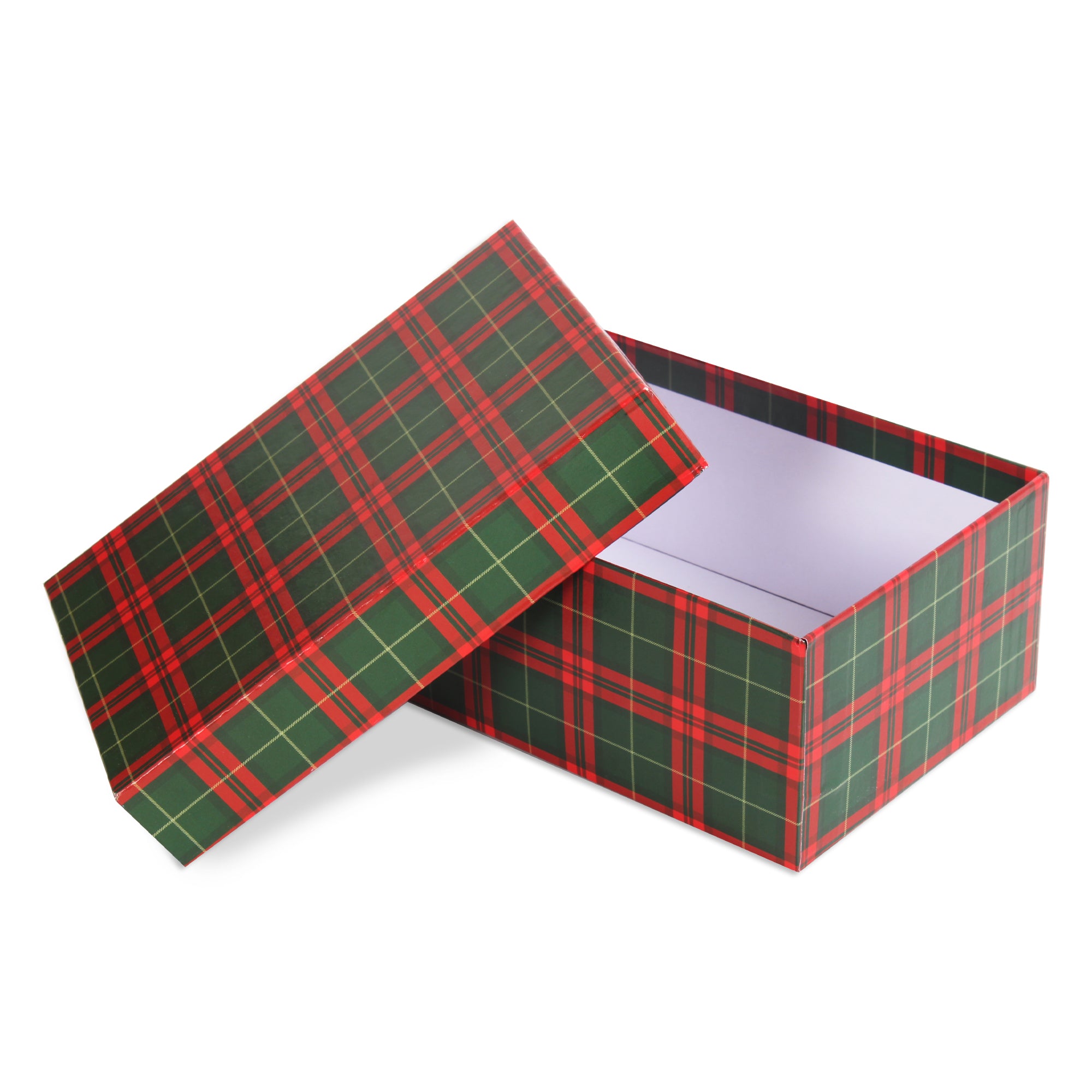 Gift Box Tartan Check Festive Hues L15.5 X W10.5 X D6.5(cm) 1pc
