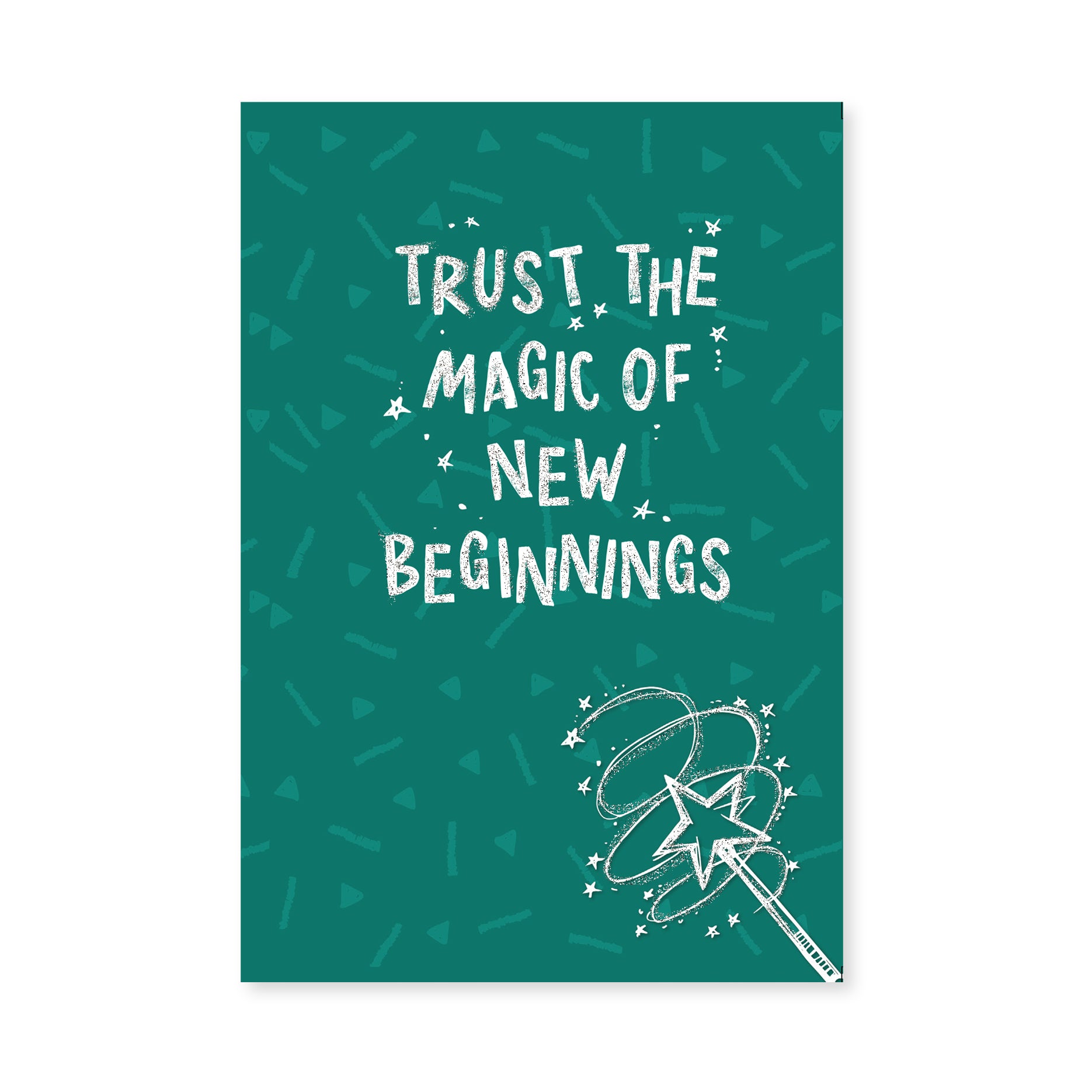 Greeting Card & Envelope Trust The Magic Of New Beginings 4 X 6Inch 2Pc Pb Lb