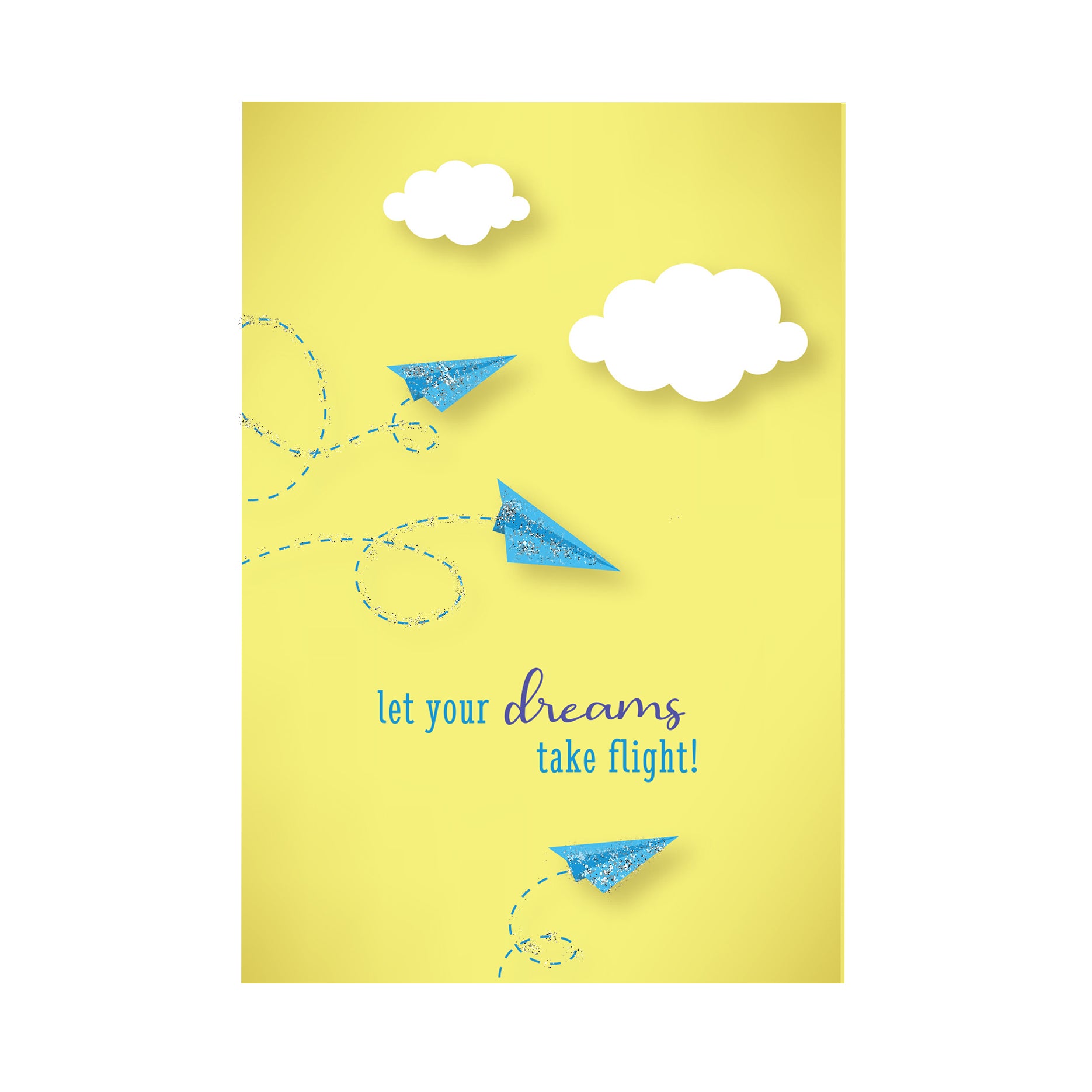 Greeting Card & Envelope Let Your Dreams Take Flight 4 X 6 Inch