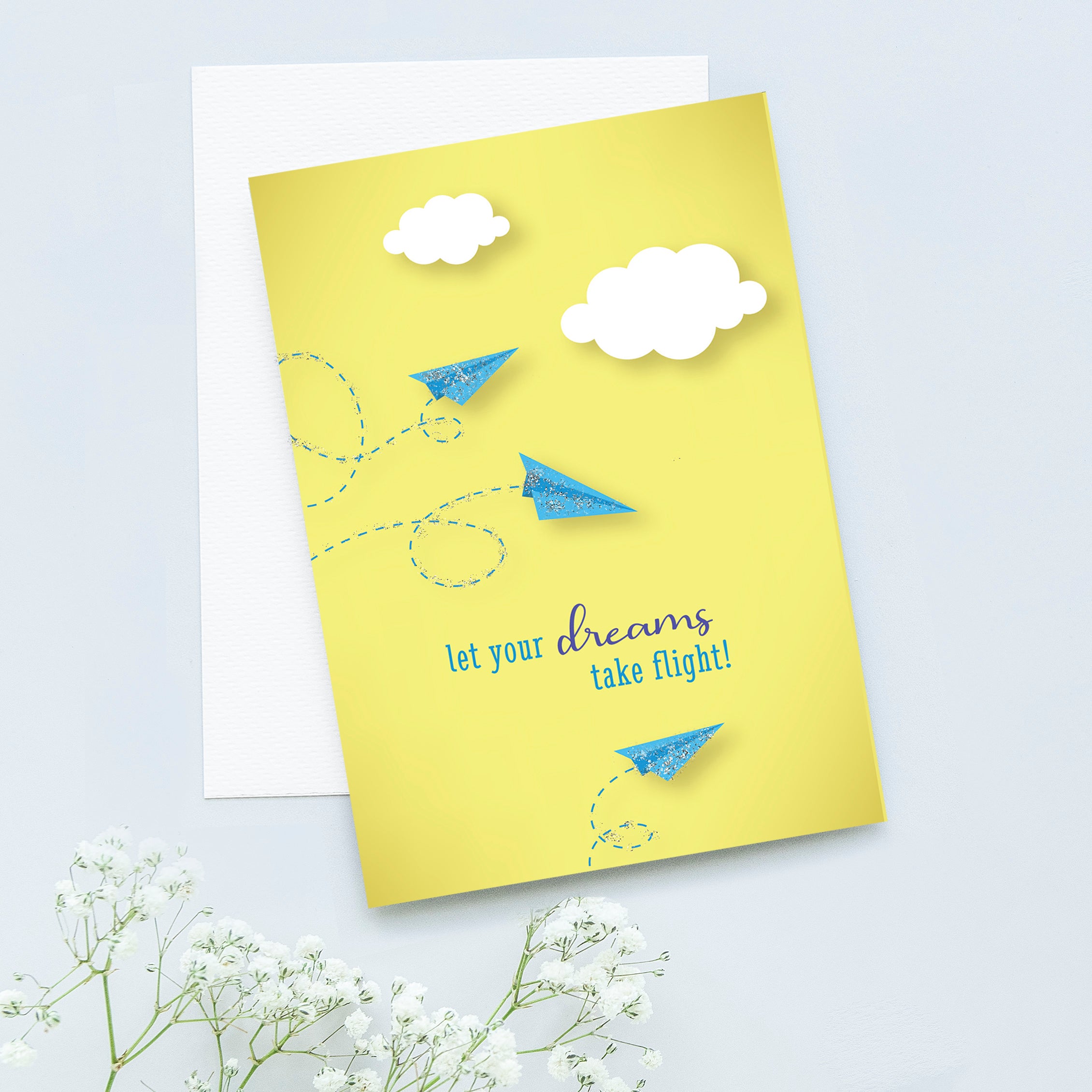 Greeting Card & Envelope Let Your Dreams Take Flight 4 X 6 Inch
