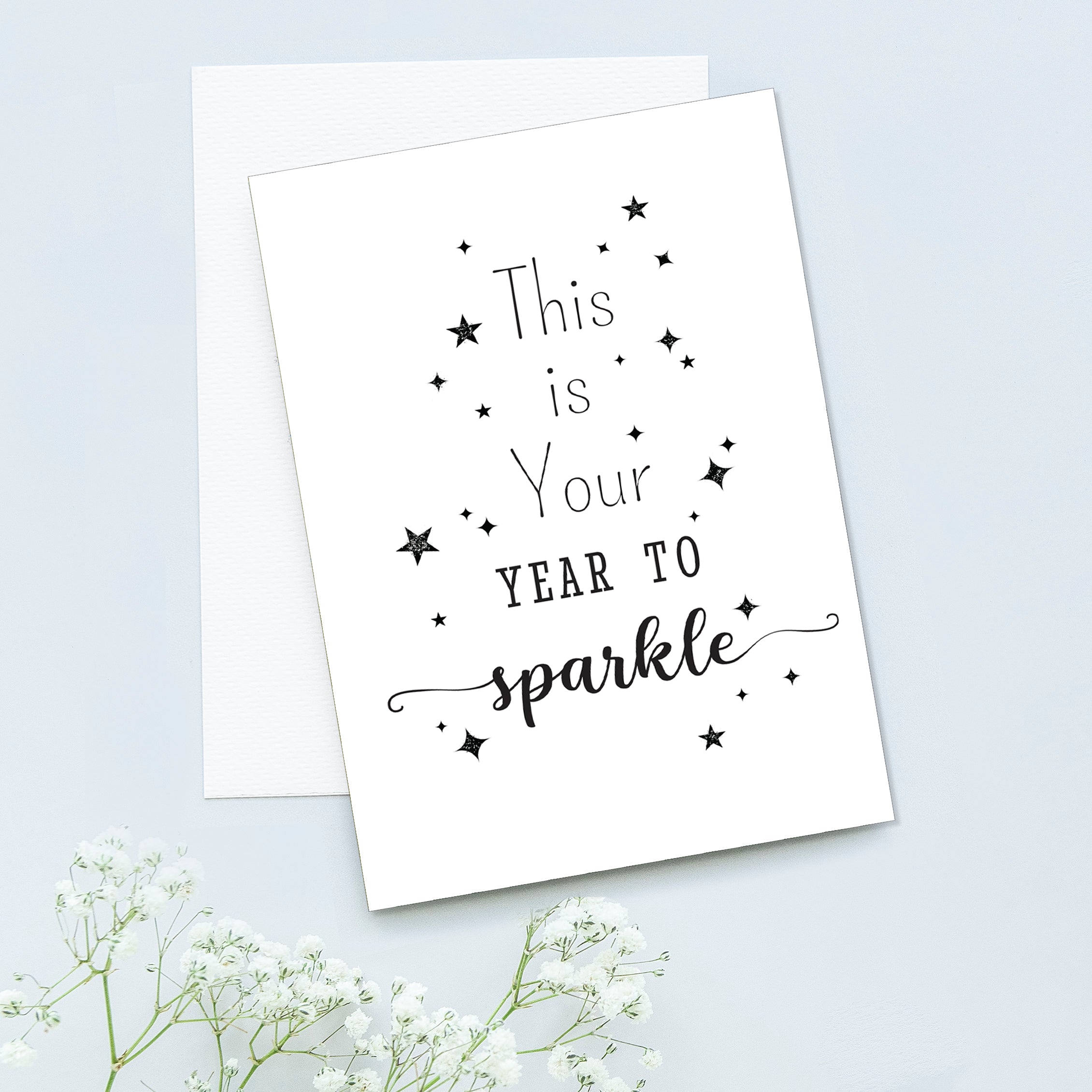 Greeting Card & Envelope This Isbyour Year To Sparkle 4 X 6Inch 2Pc Pb Lb