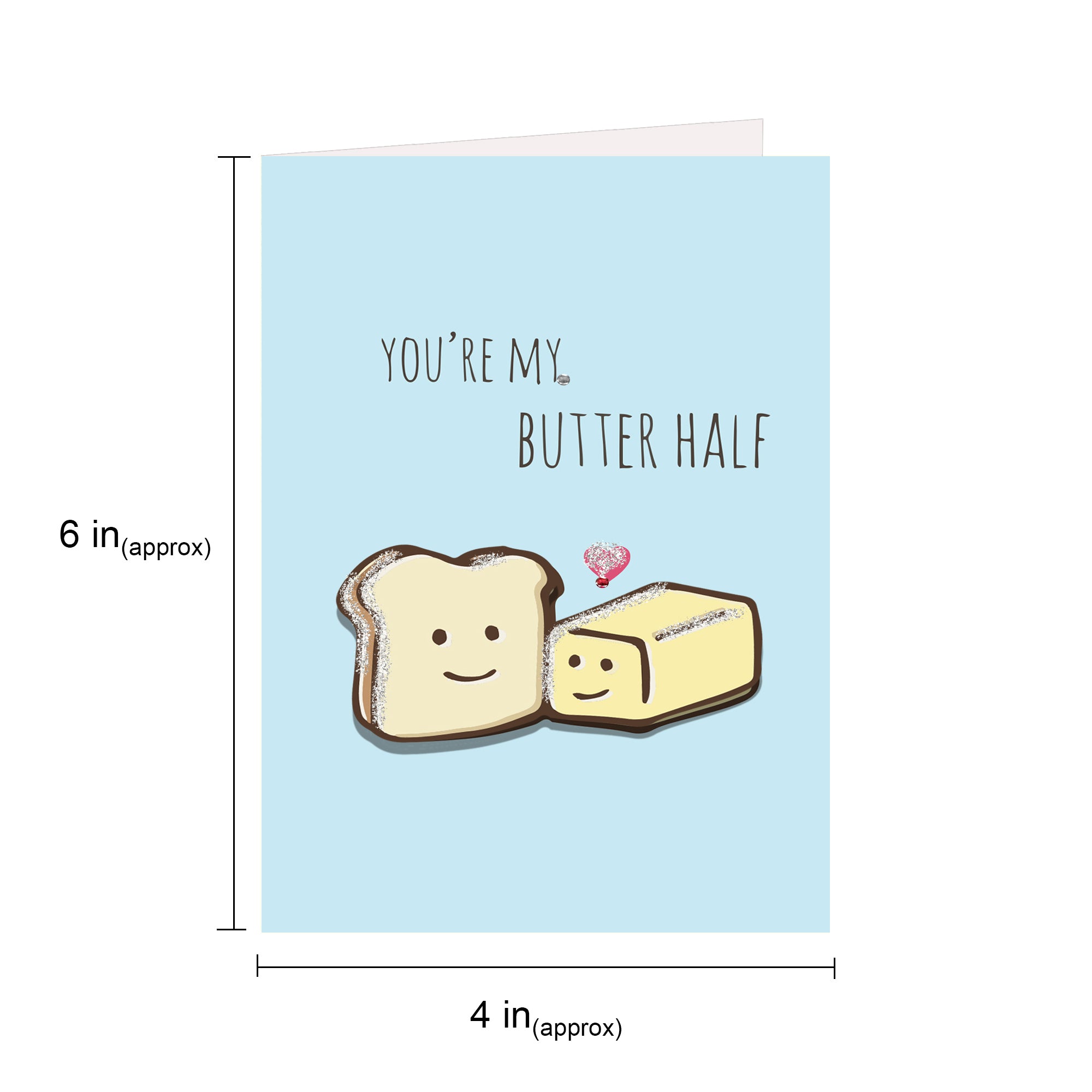 Greeting Card & Envelope My Butter Half 4 X 6Inch Approx