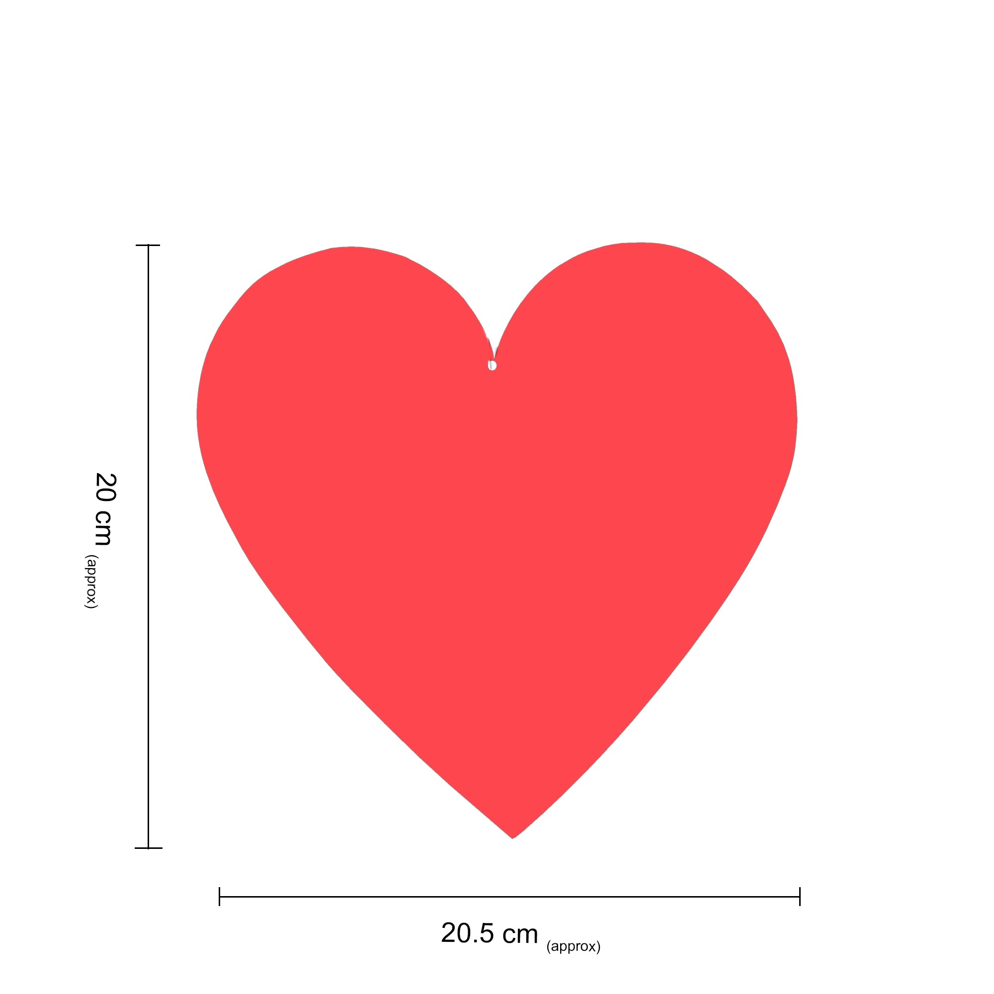 Bright Red Hearts W 20.5 X H 20Cm Approx 250Gsm 6Pc Lb