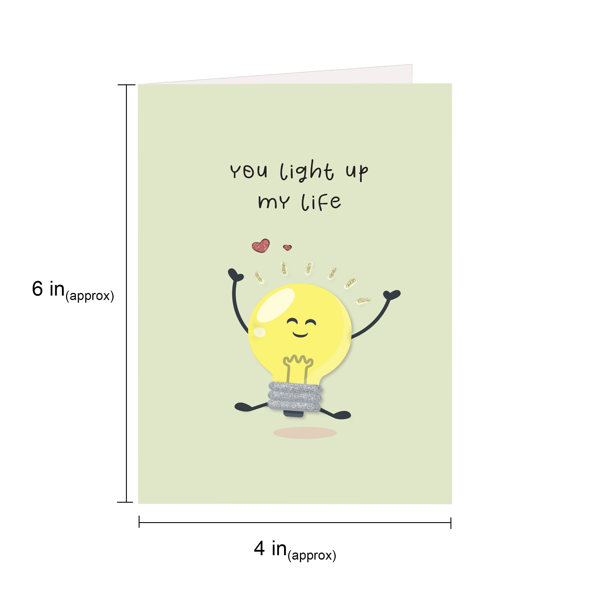 Greeting Card & Envelope Light Of My Life 4 X 6Inch Approx
