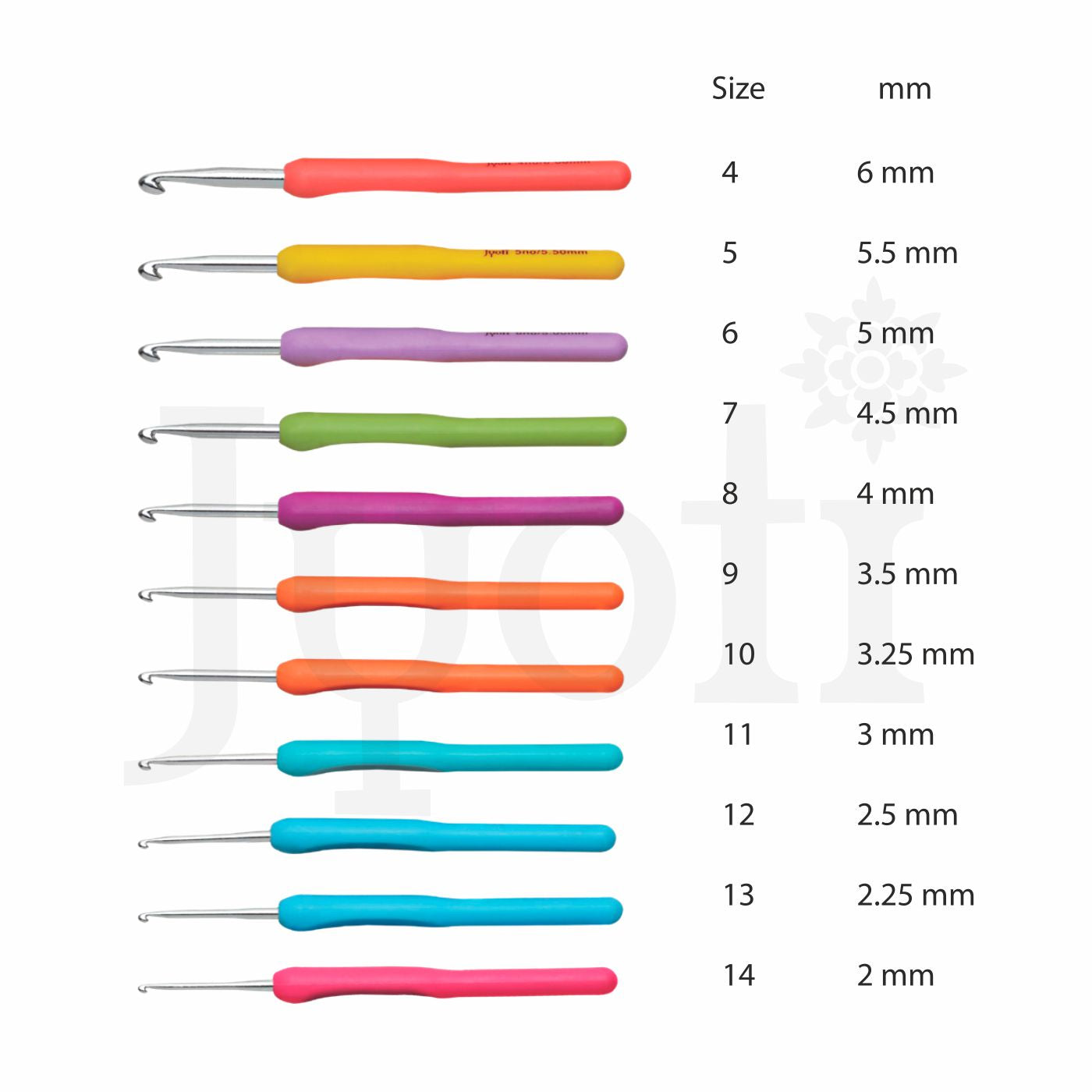 Crochet Hook Plastic Handle 5mm Size-6 1pc