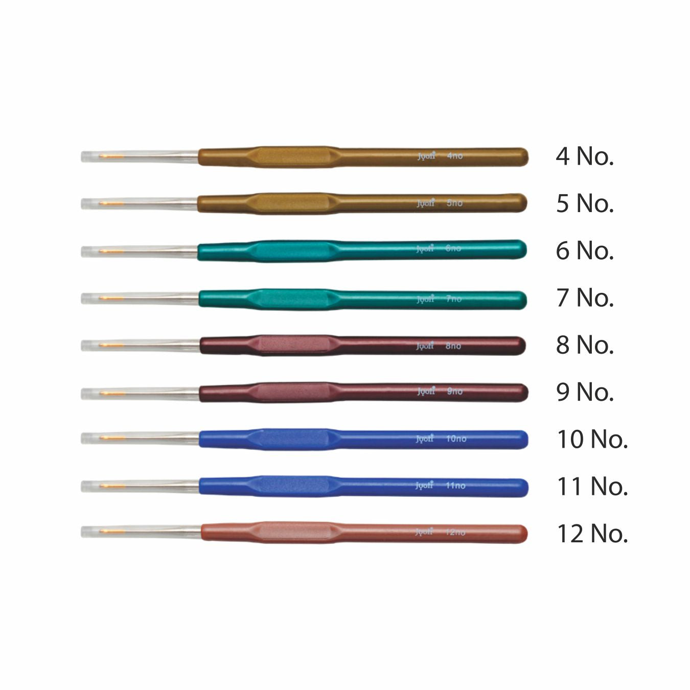 Crochet Hooks Plastic Handle(Gold Point) For Thread No.9 1Pc