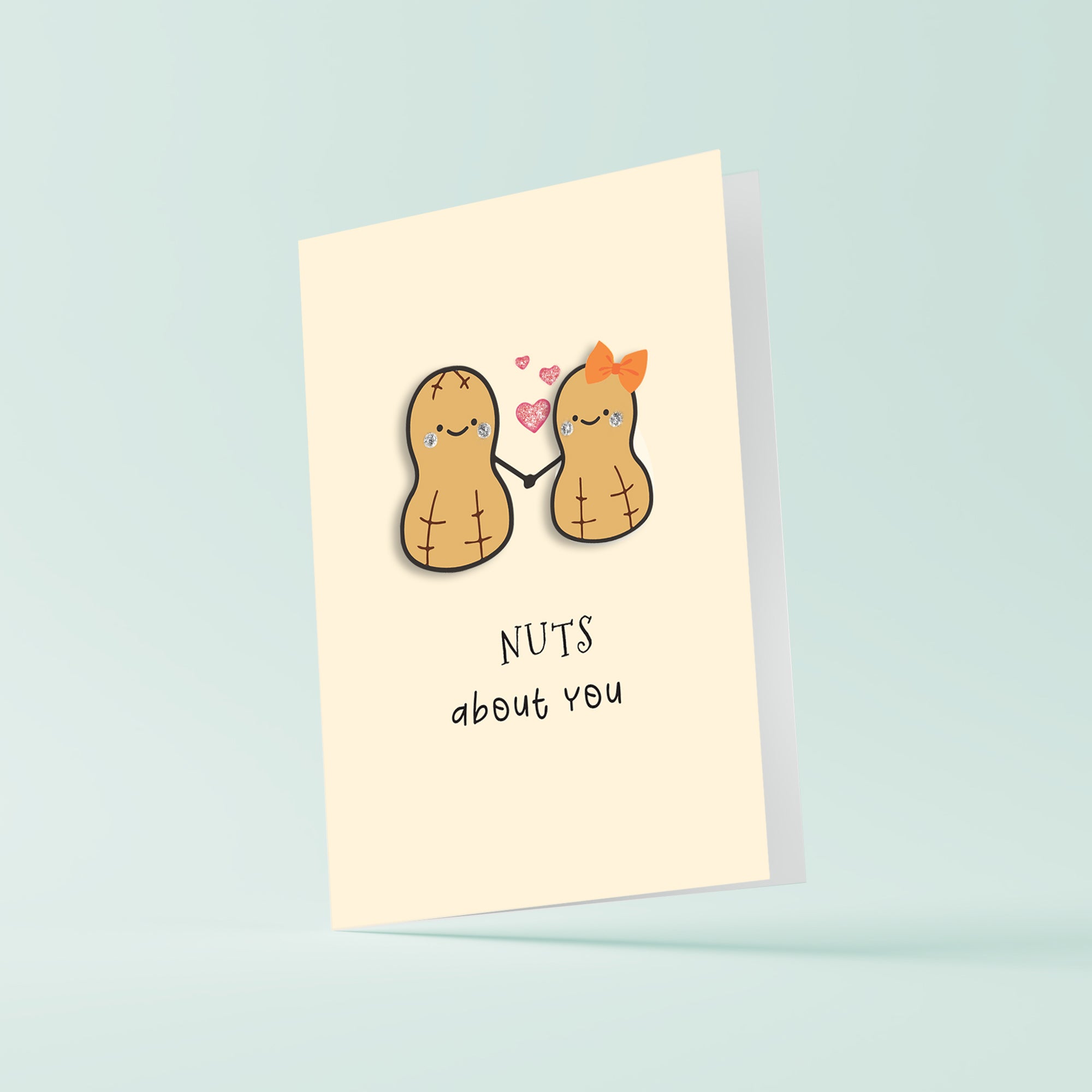Greeting Card & Envelope Nuts About You 4 X 6Inch Approx