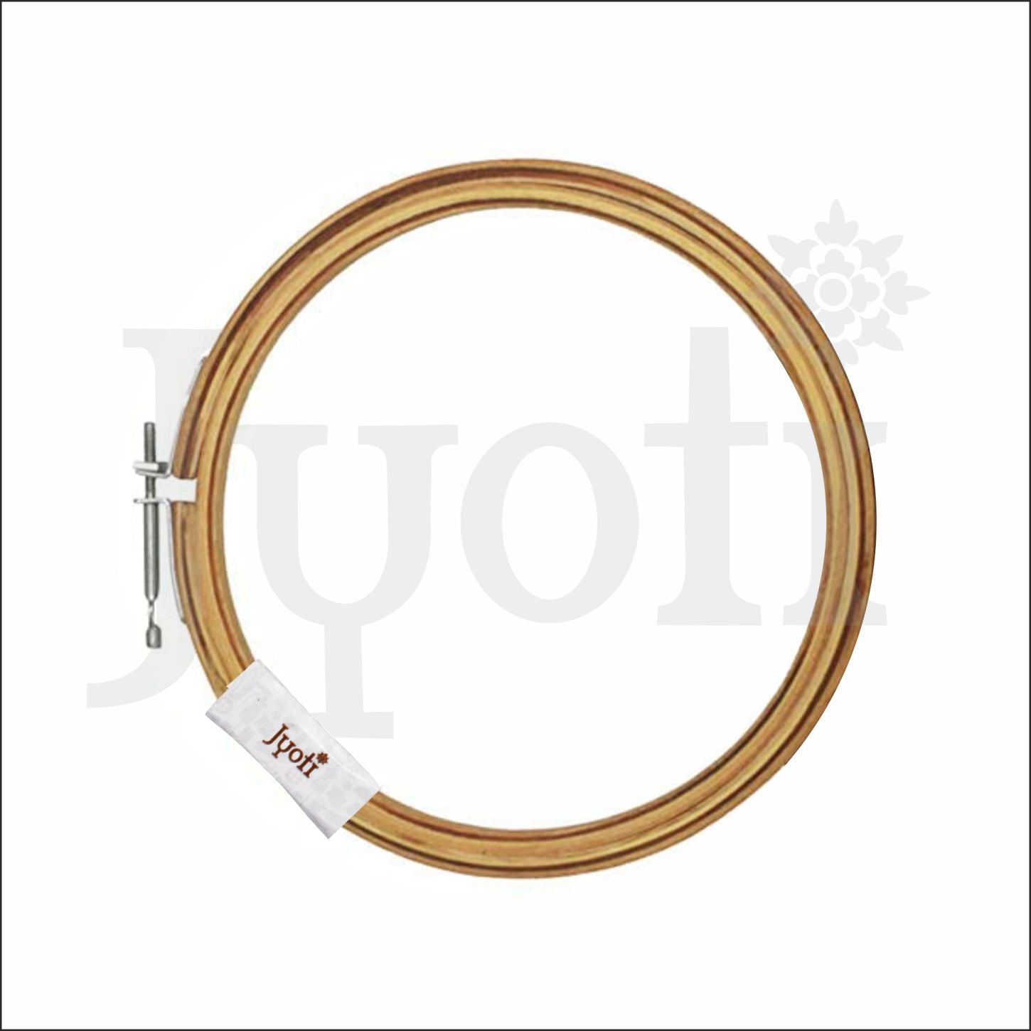 Bamboo Embroidery Rings Round Shape W/Steel Screws 8 Inch 1Pc