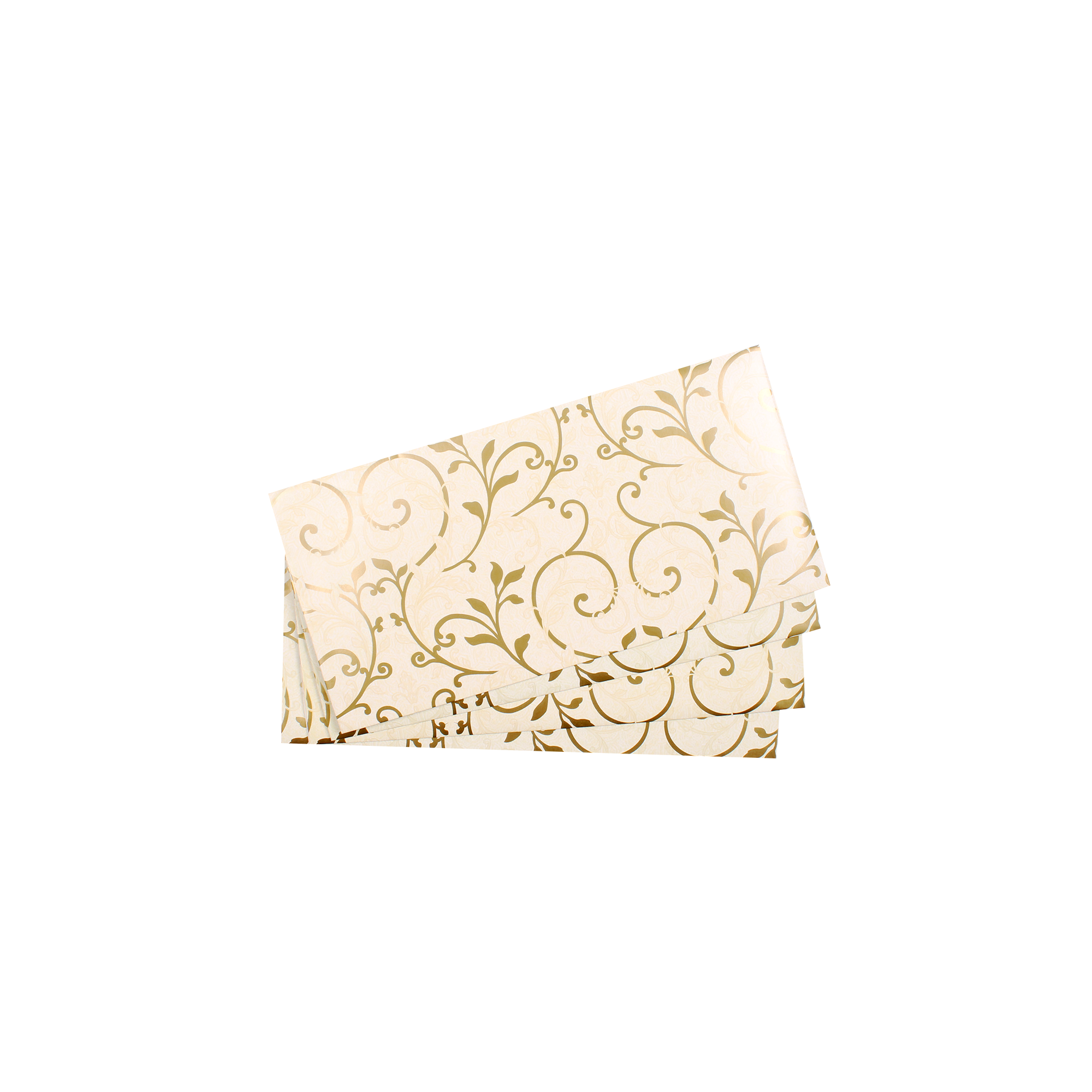 Gift Envelope Floral Swirls Ivory Shimmer 4pc