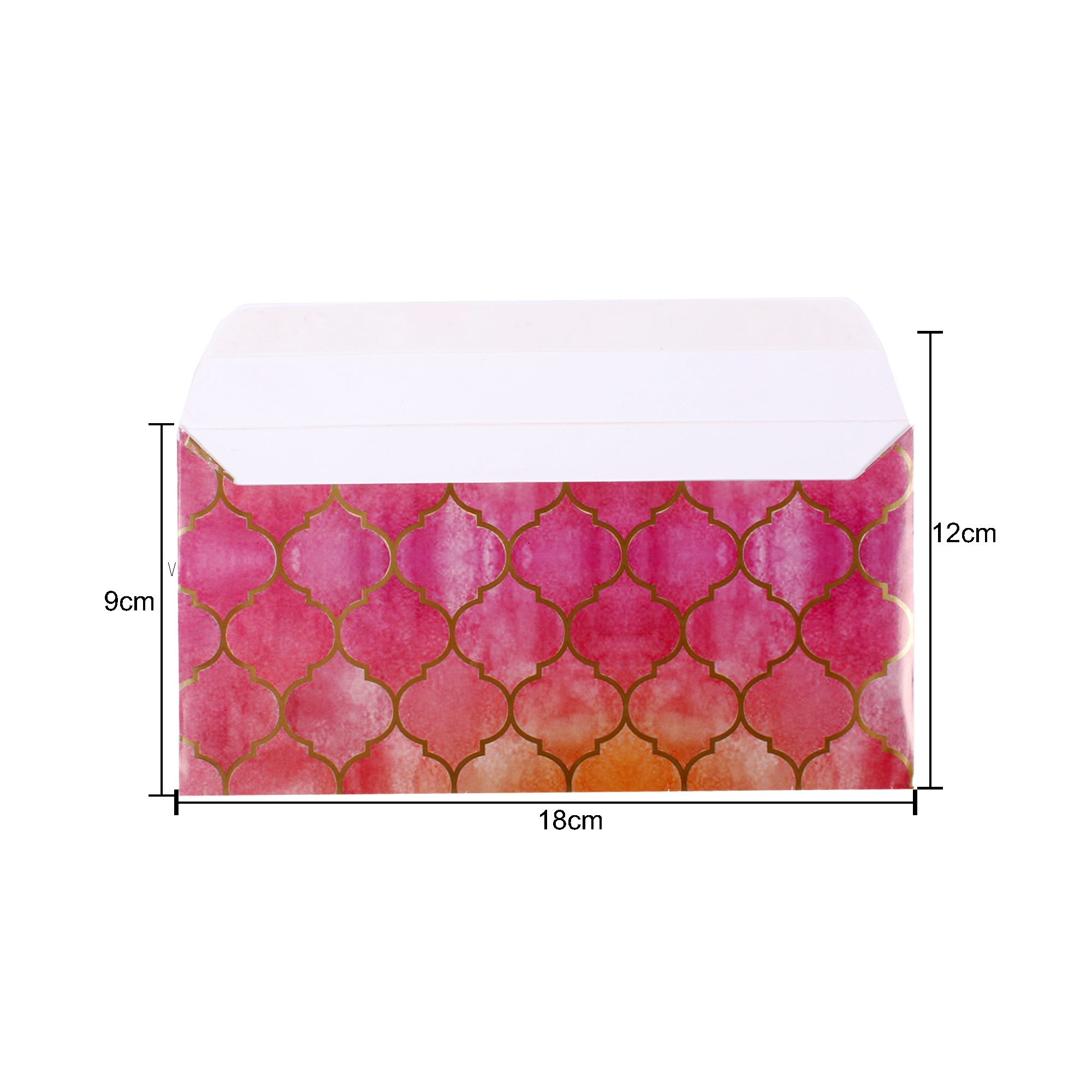 Gift Envelope Moroccan Trellis Rosy Shimmer 4pc