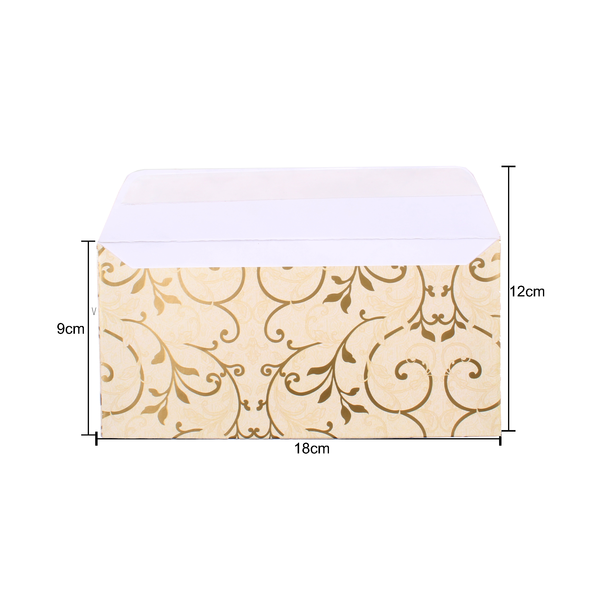 Gift Envelope Floral Swirls Ivory Shimmer 4pc