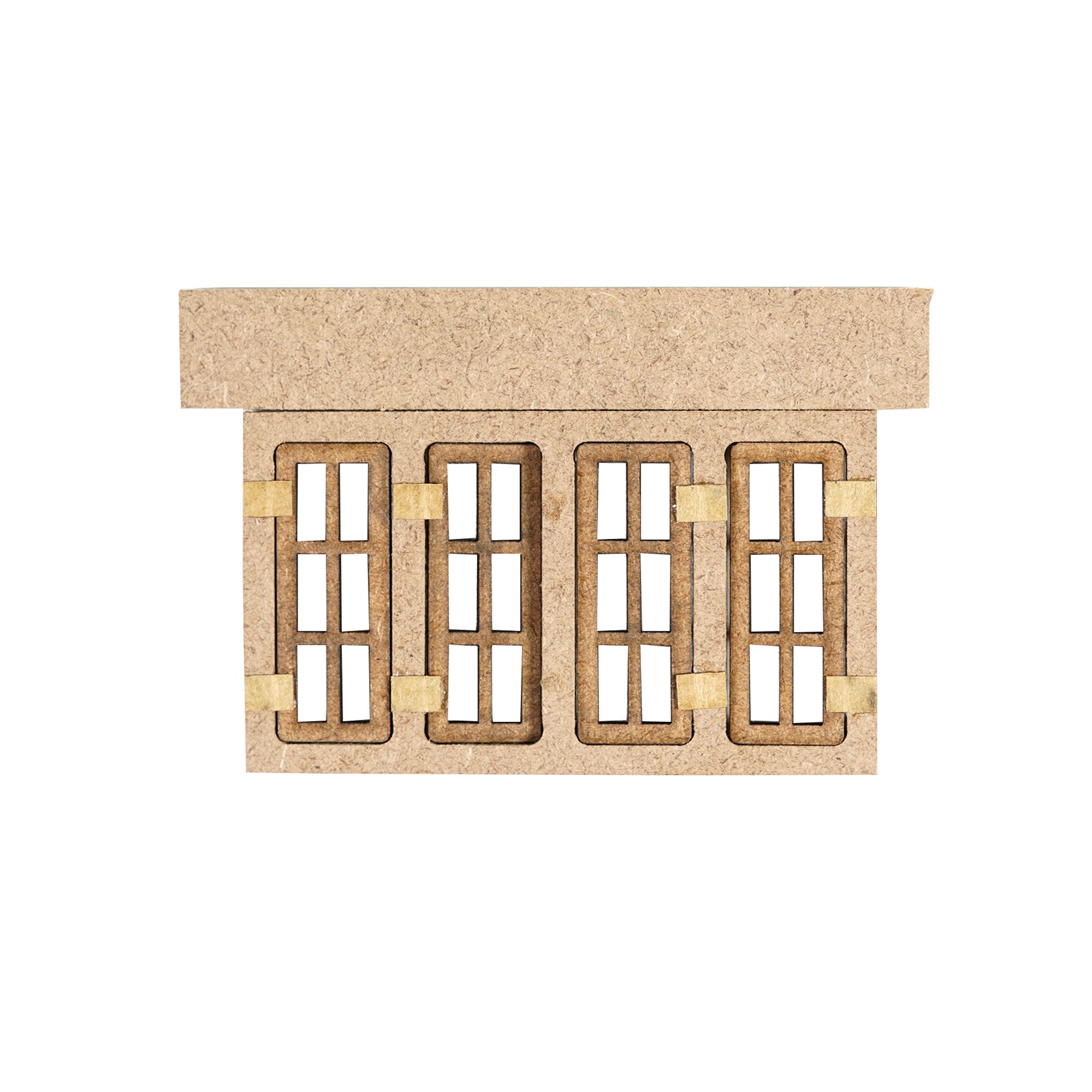 Build A Home 4 Door Window 6 Panel W85.4 X H49 mm 2pc