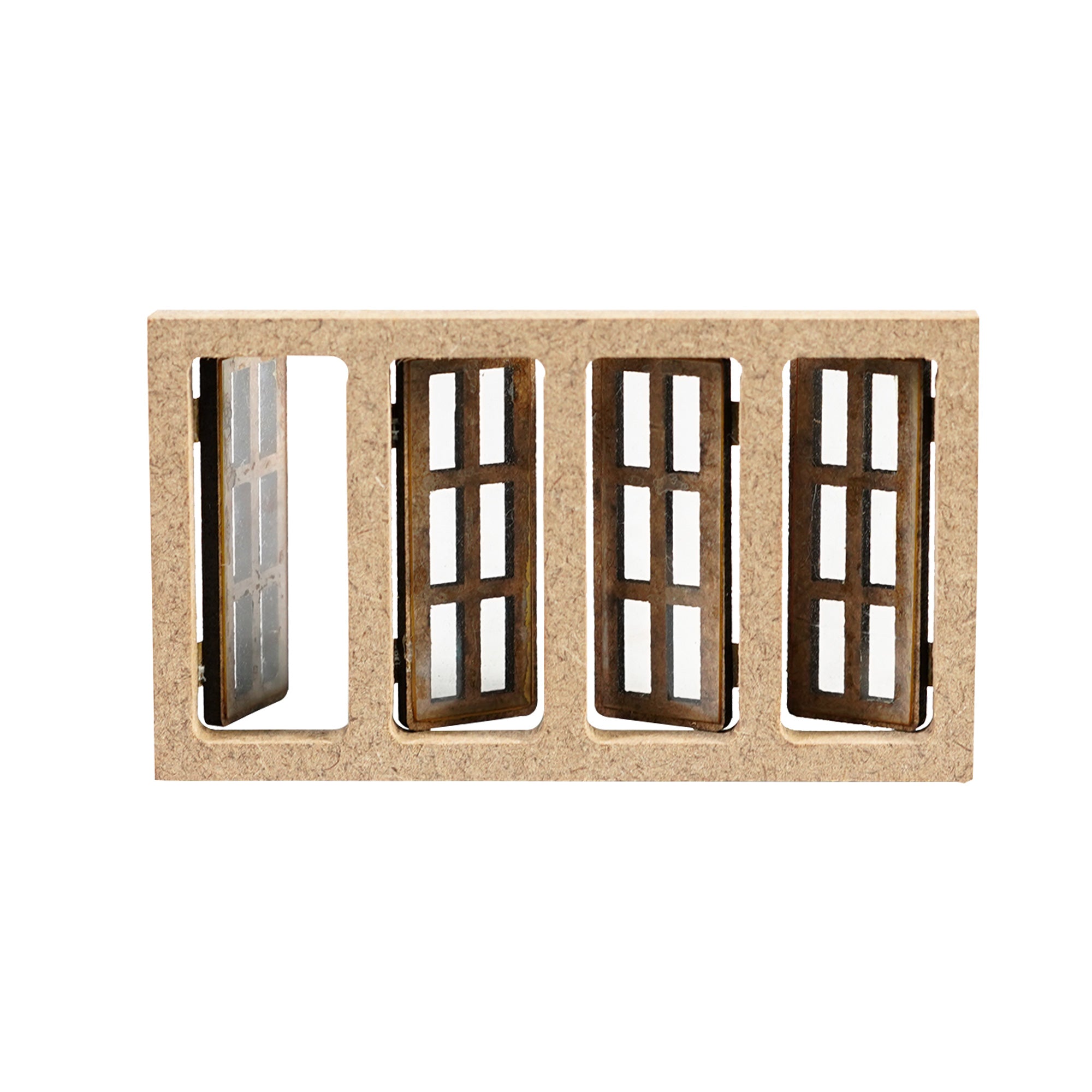 Build A Home 4 Door Window 6 Panel W85.4 X H49 mm 2pc