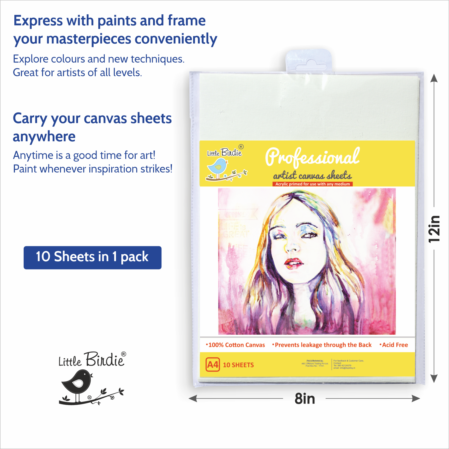 Canvas Sheets A4 10Sheets