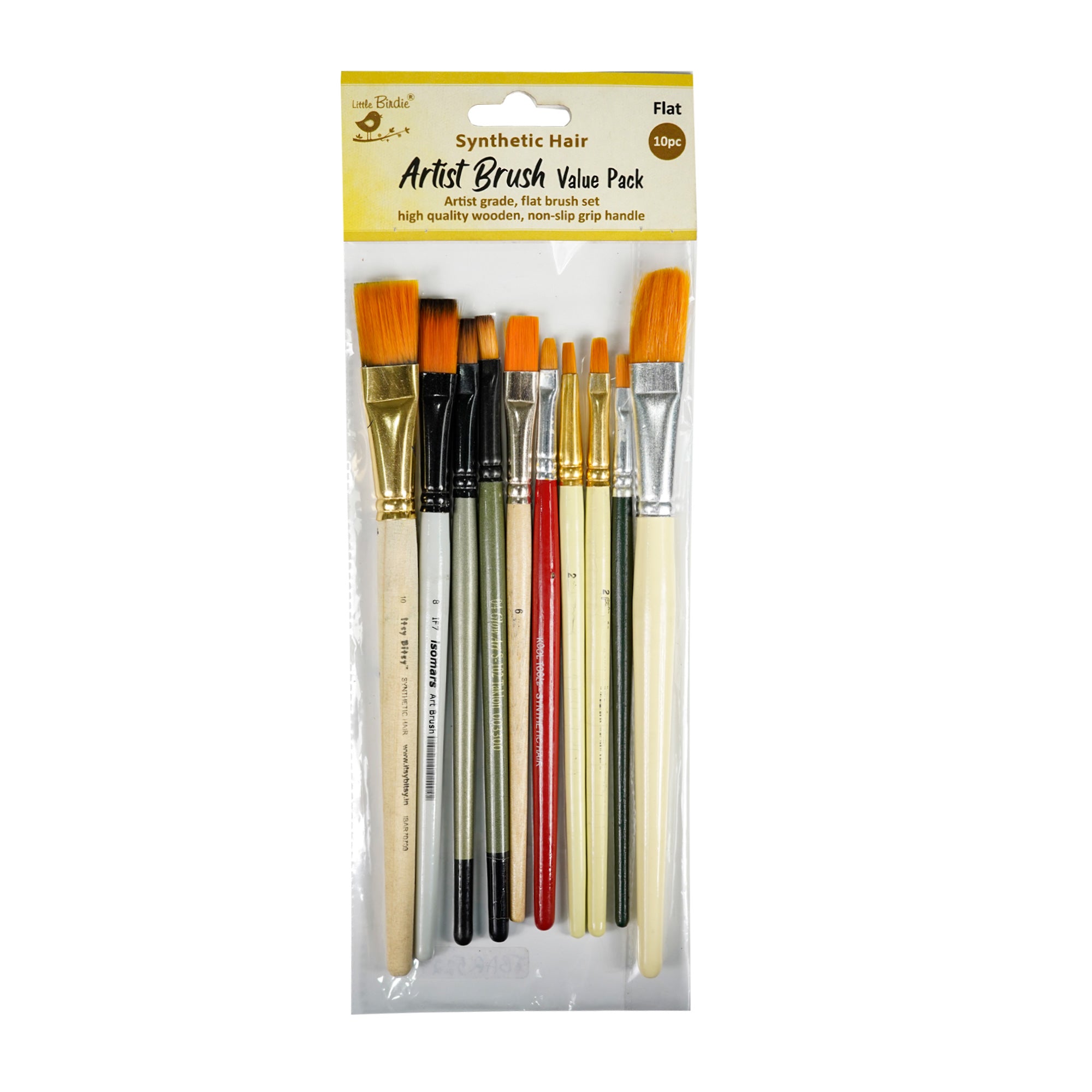 Artist Brush Value Pack Flat Series 1 10Pc