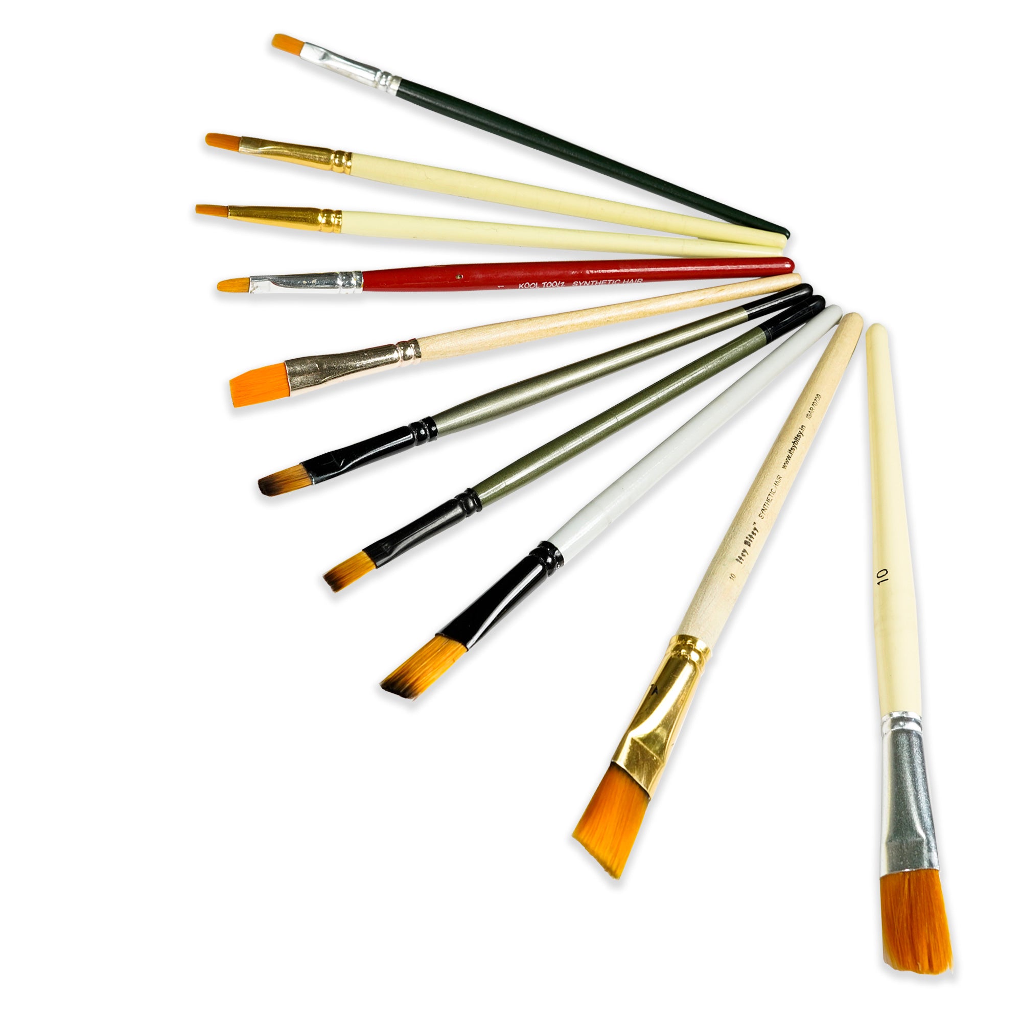 Artist Brush Value Pack Flat Series 1 10Pc