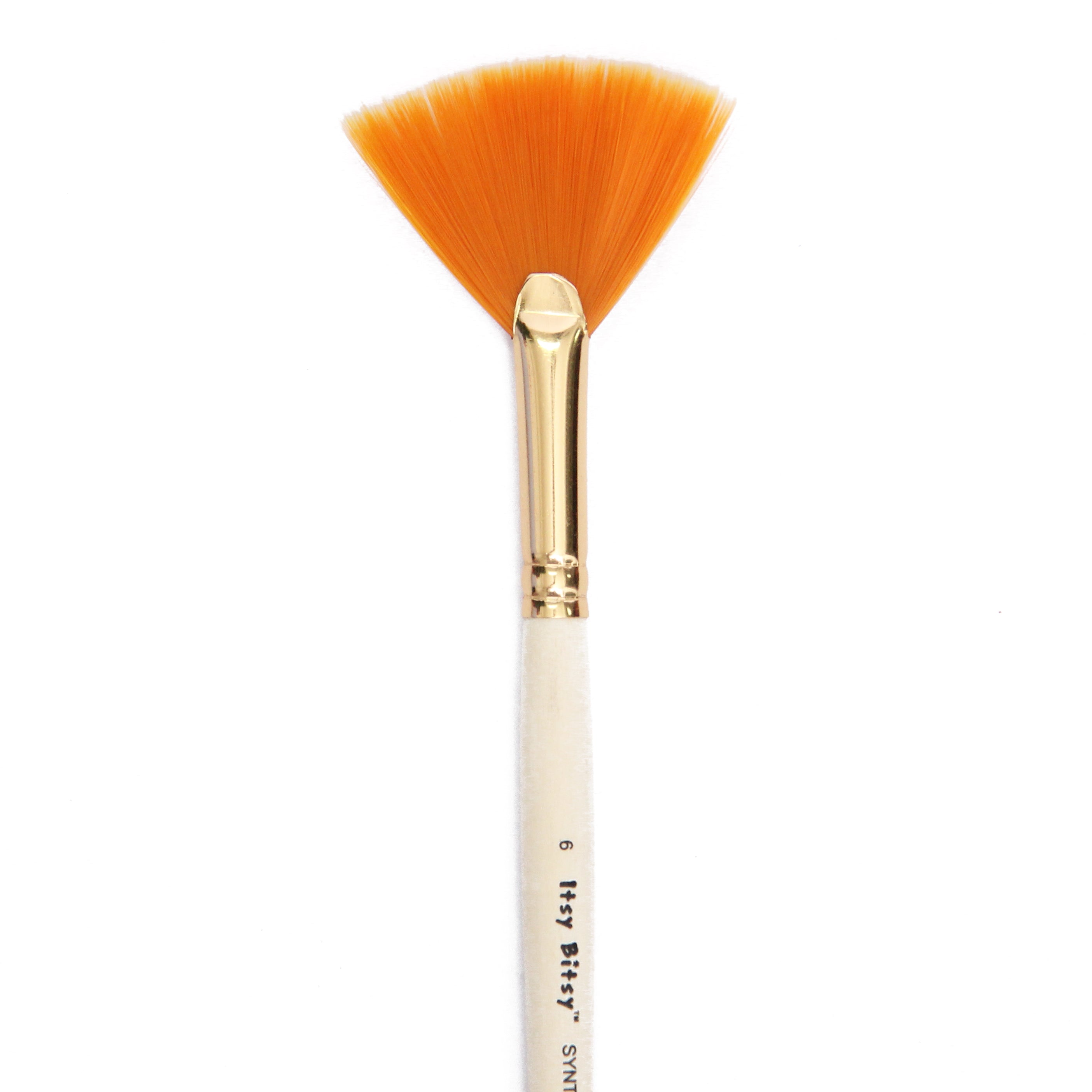 Synthetic Hair Fan Brush Size -6 Golds