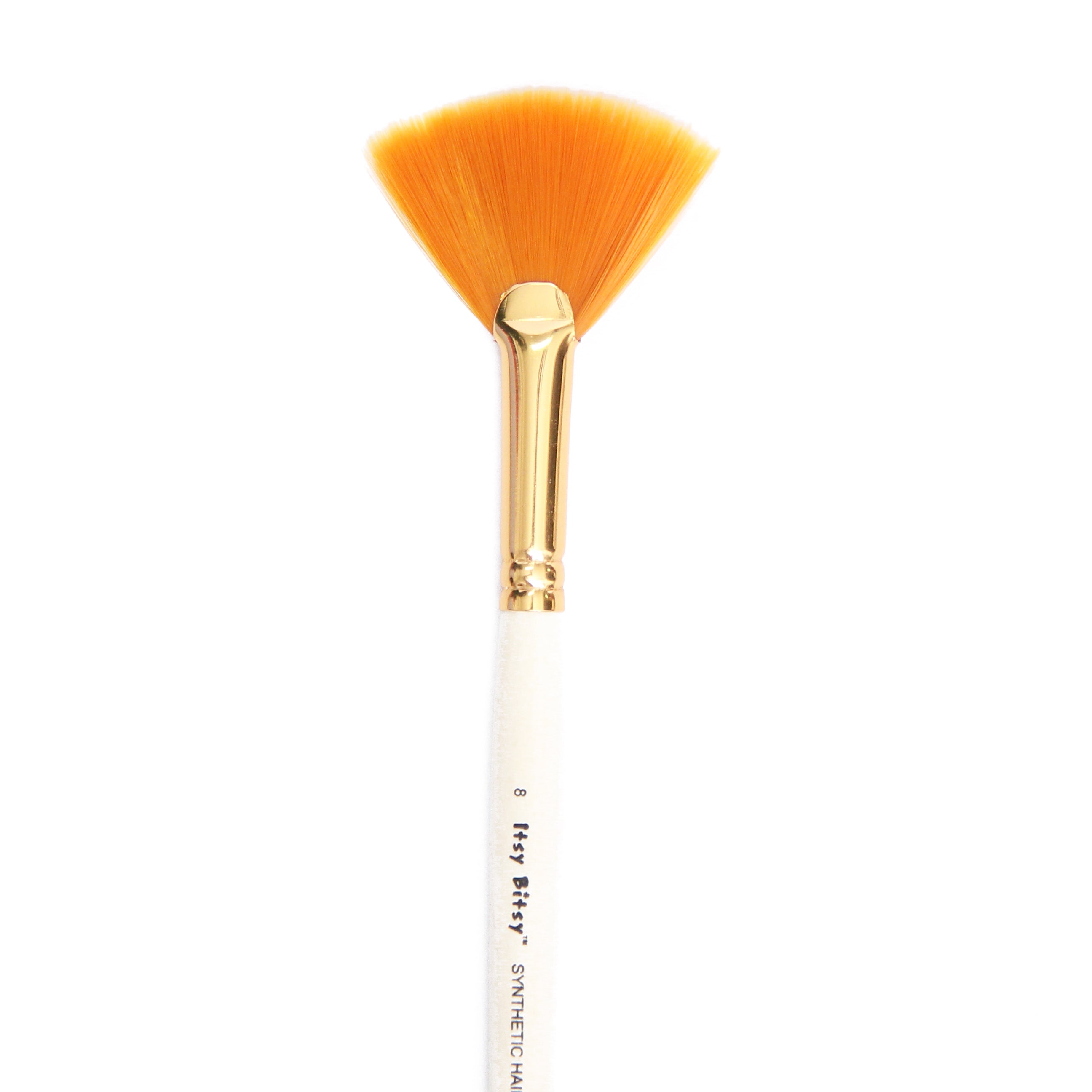 Synthetic Hair Fan Brush Size -8 Golds