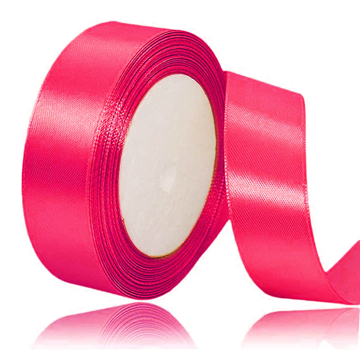 Satin Ribbons - 25mm Width - Pink - 15mtr