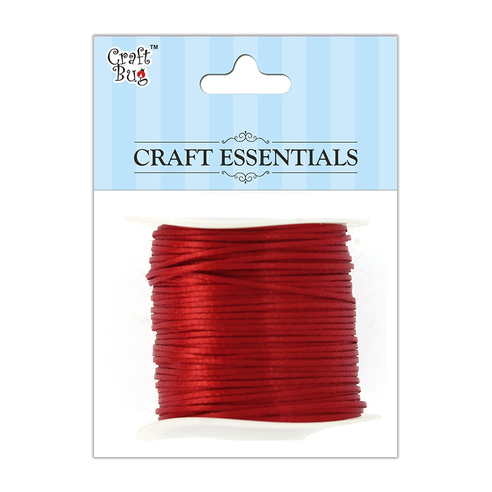 Satin Ribbon Cord Red 40mtr 1.5mm 1Roll
