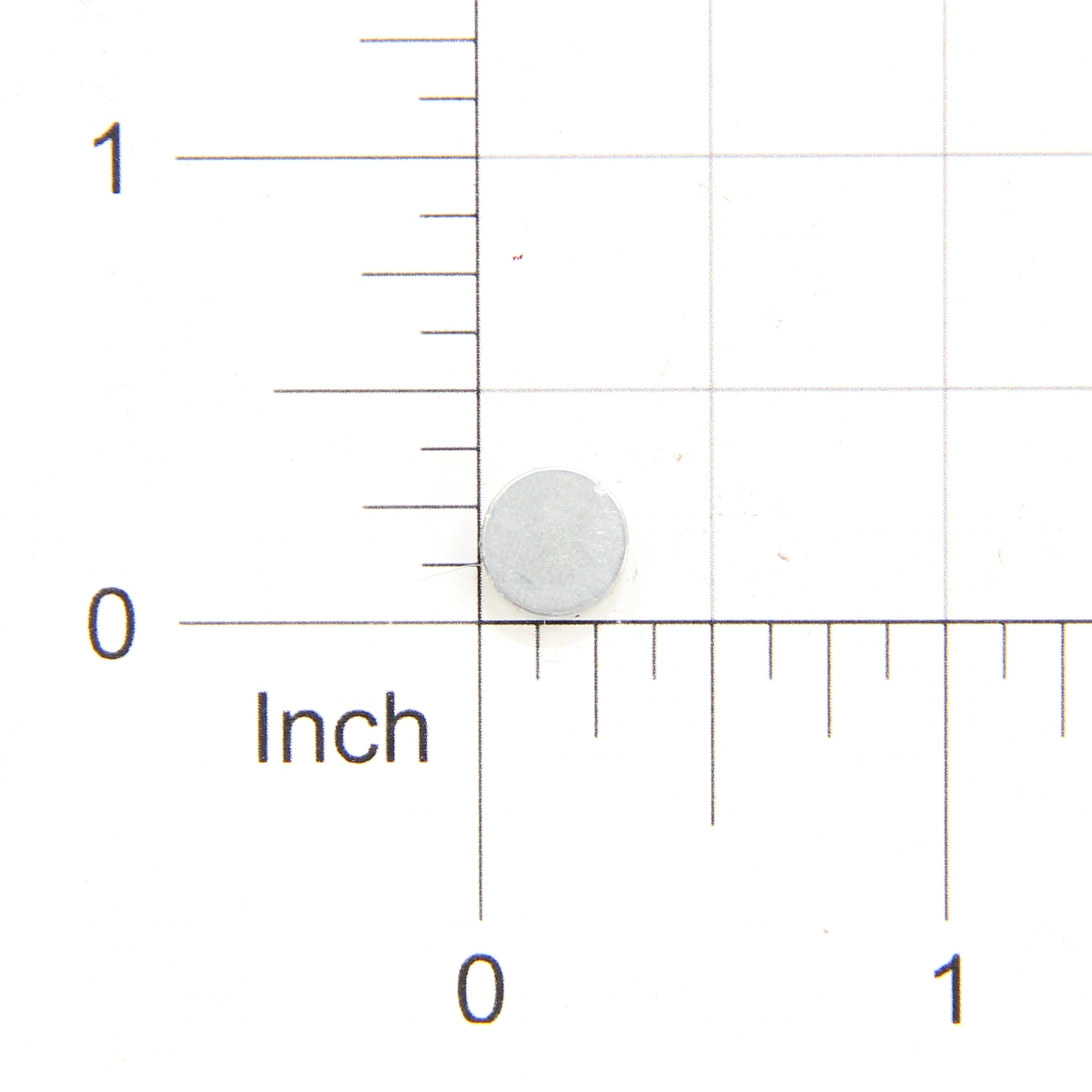 Round Disc Neodymium  Magnet - Silver, 8x1mm, 20pc