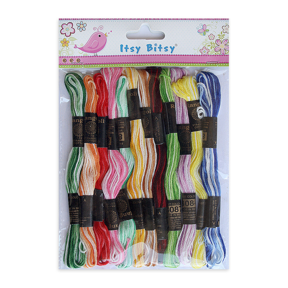 Embroidery Skeins Multi-3 12Colours 1Pk--36-Na-Na