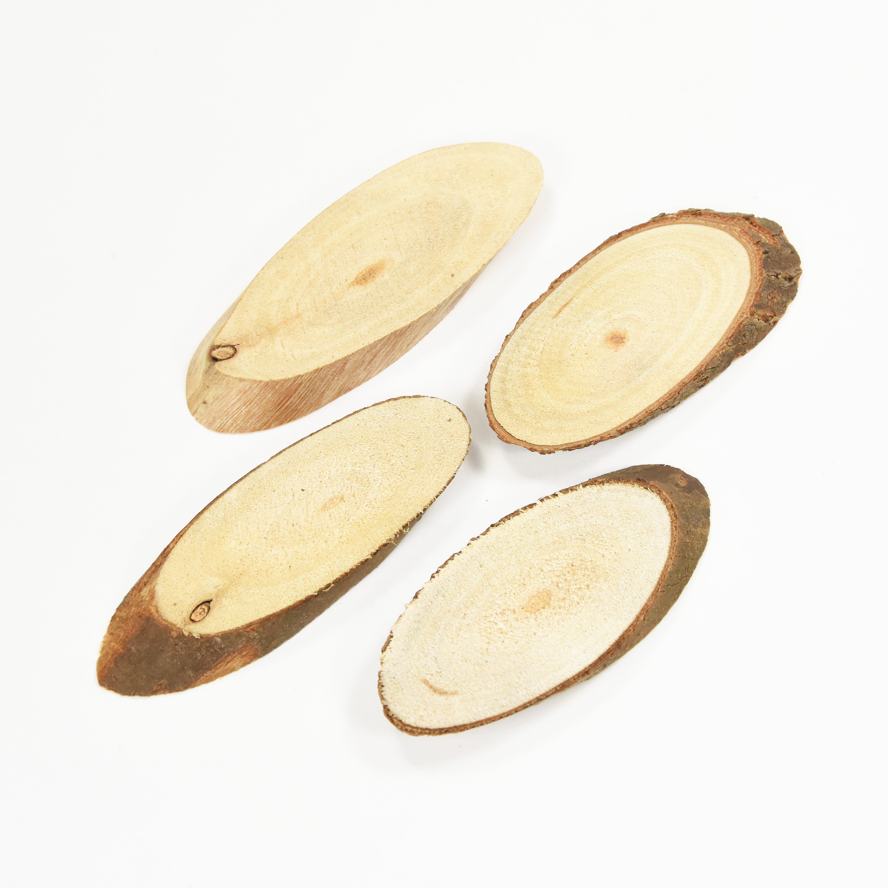 Craft Wood Slices - Oval, Big - 3.5, 4Pc