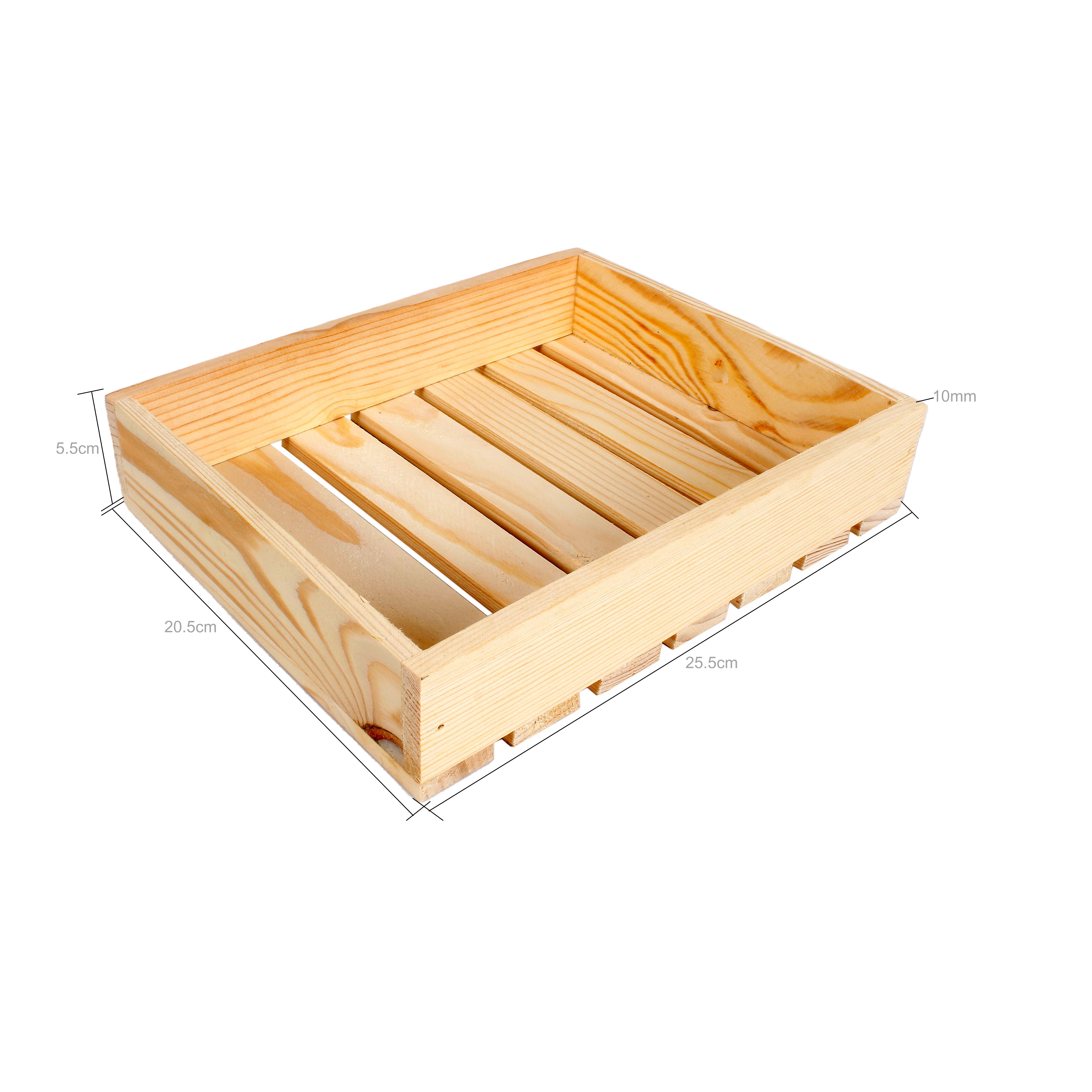 Wooden Multipurpose Slotted Serving Tray 8 X 10 X 2Inch 1Pc Ib
