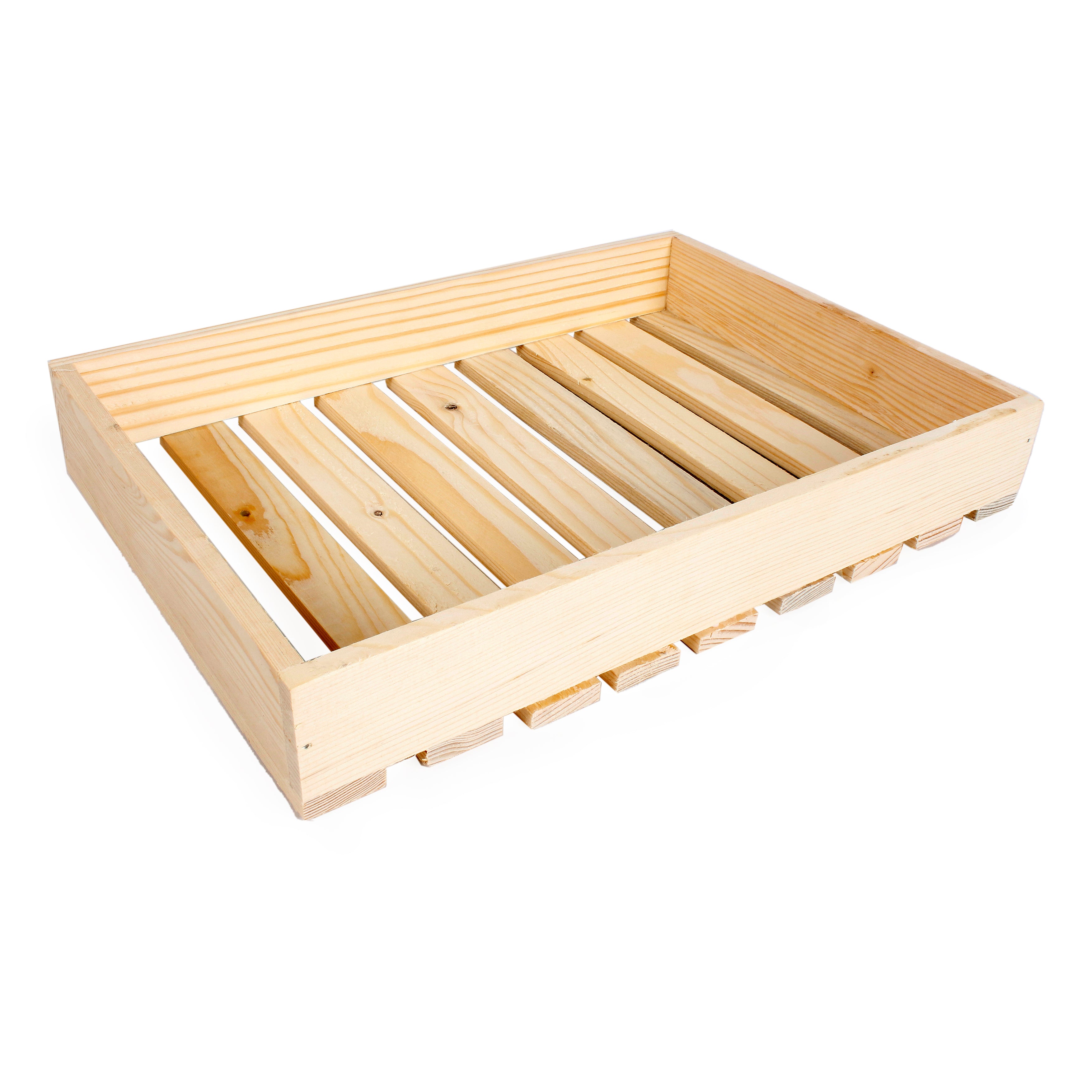 Wooden Multipurpose Slotted Serving Tray 10 X 14 X 2Inch 1Pc Ib