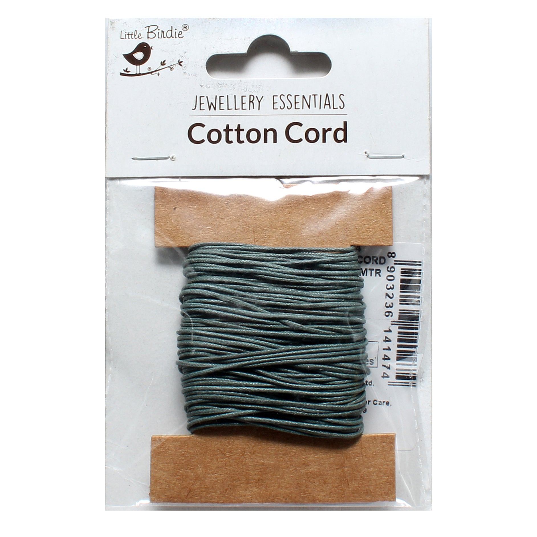 Cotton Cord 0.5Mm Grey 10Mtr Ib