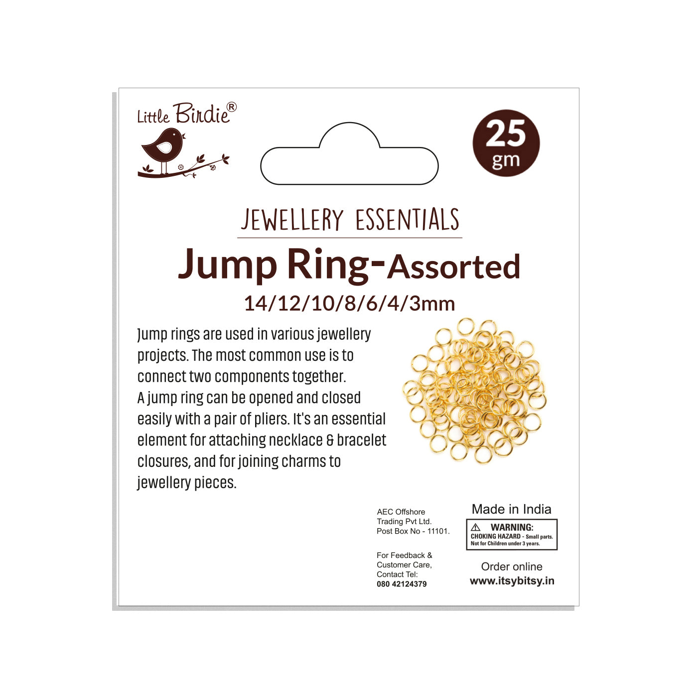 Findings Jump Ring Open 8Mm Gold 25Grm Pbhc Ib