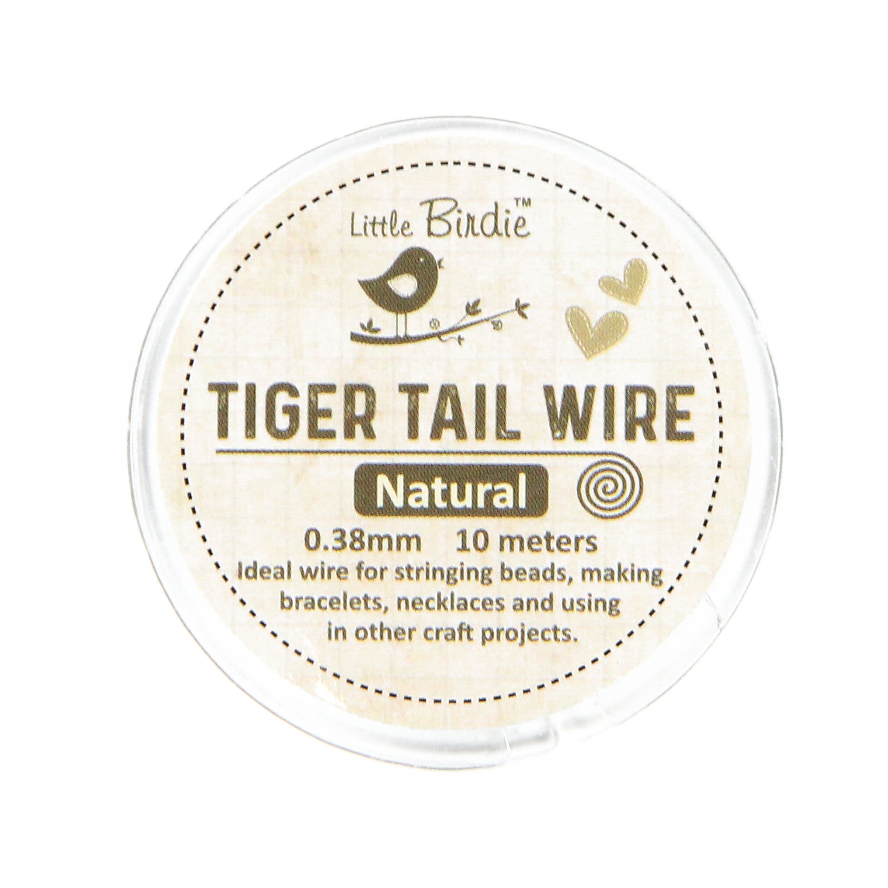 Tiger Tail Wire 0.38 Mm Natural 10Mtrs 1Pc Roll Ib