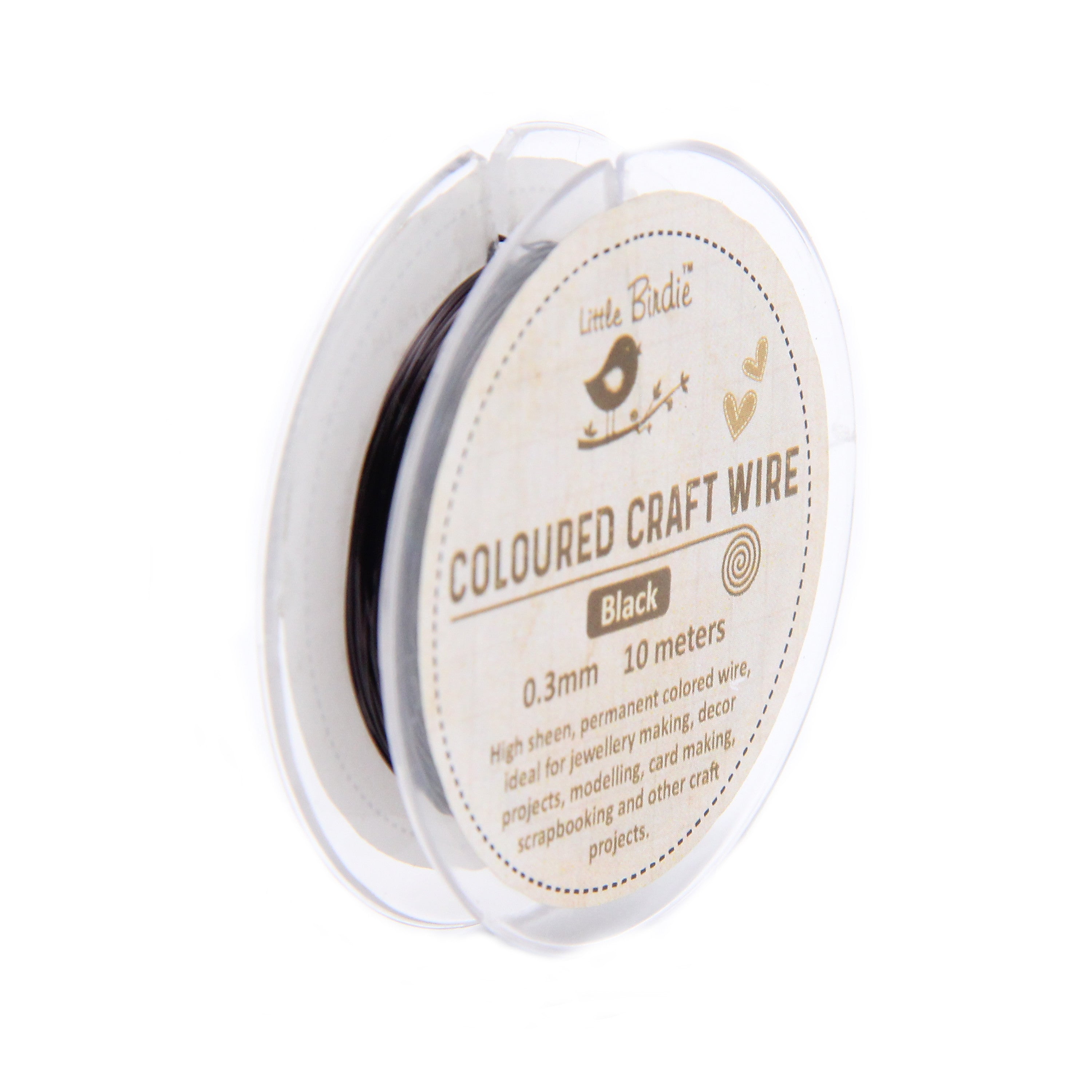 Colored Craft Wire 0.3 Mm Black 10Mtrs 1Pc Roll Ib