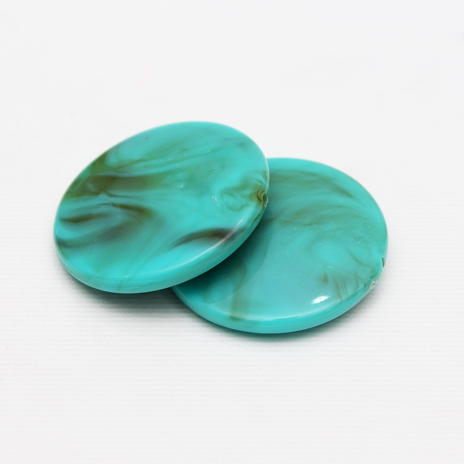 Beads Turquoise Disc Stone 31Mm X 31Mm 30G Pb Ib