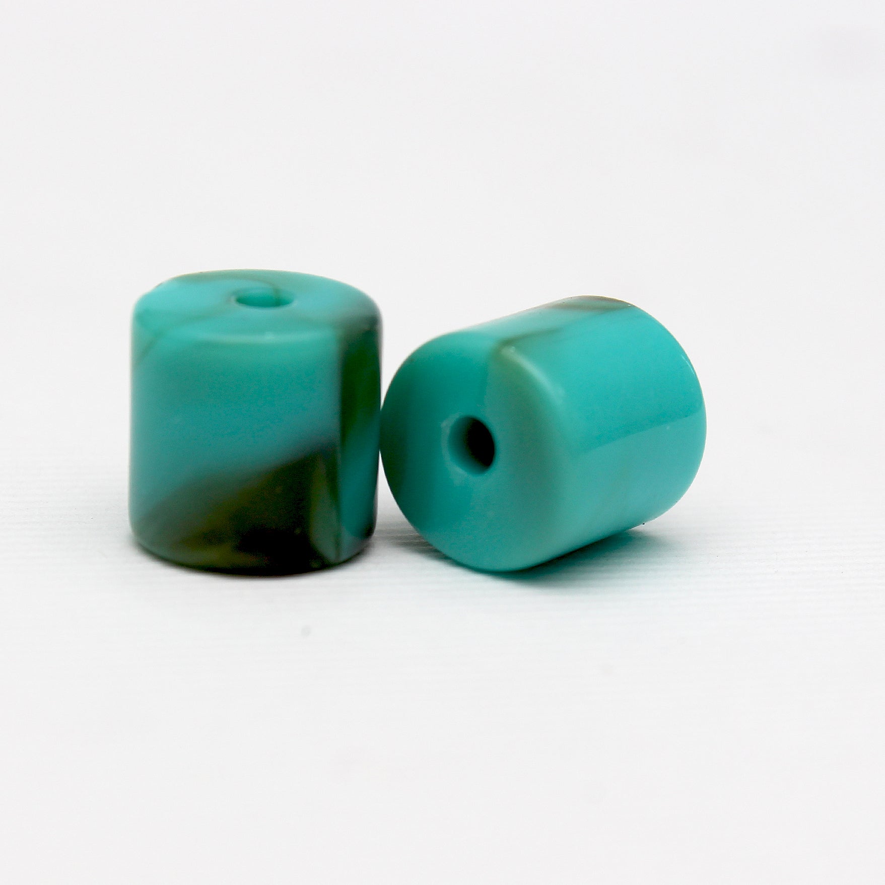 Beads Turquoise Cylindrical Stone 10Mm X 10Mm 30G Pb Ib
