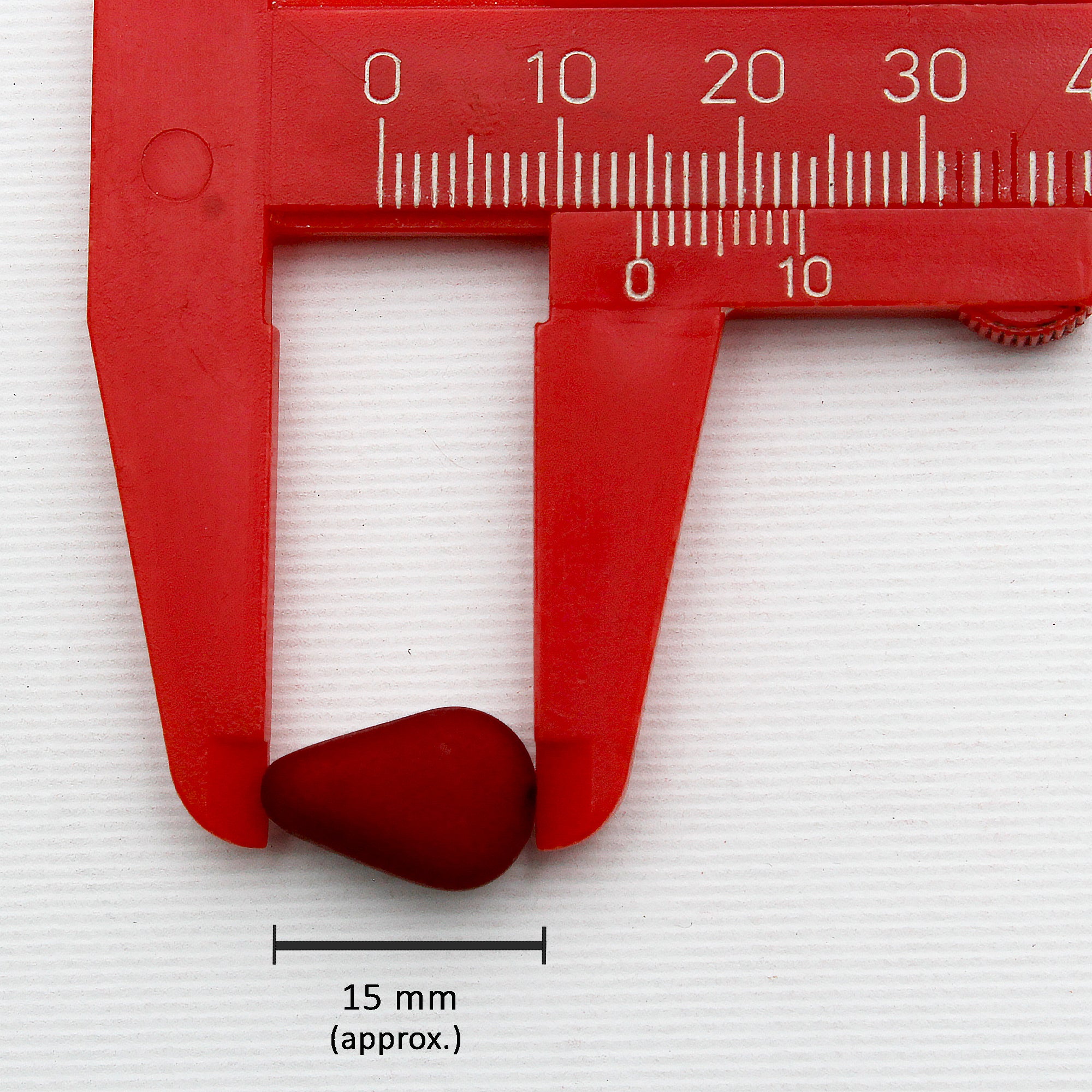 Beads Ruby Red Pear Shaped 15Mm X 10Mm 30G Pb Ib