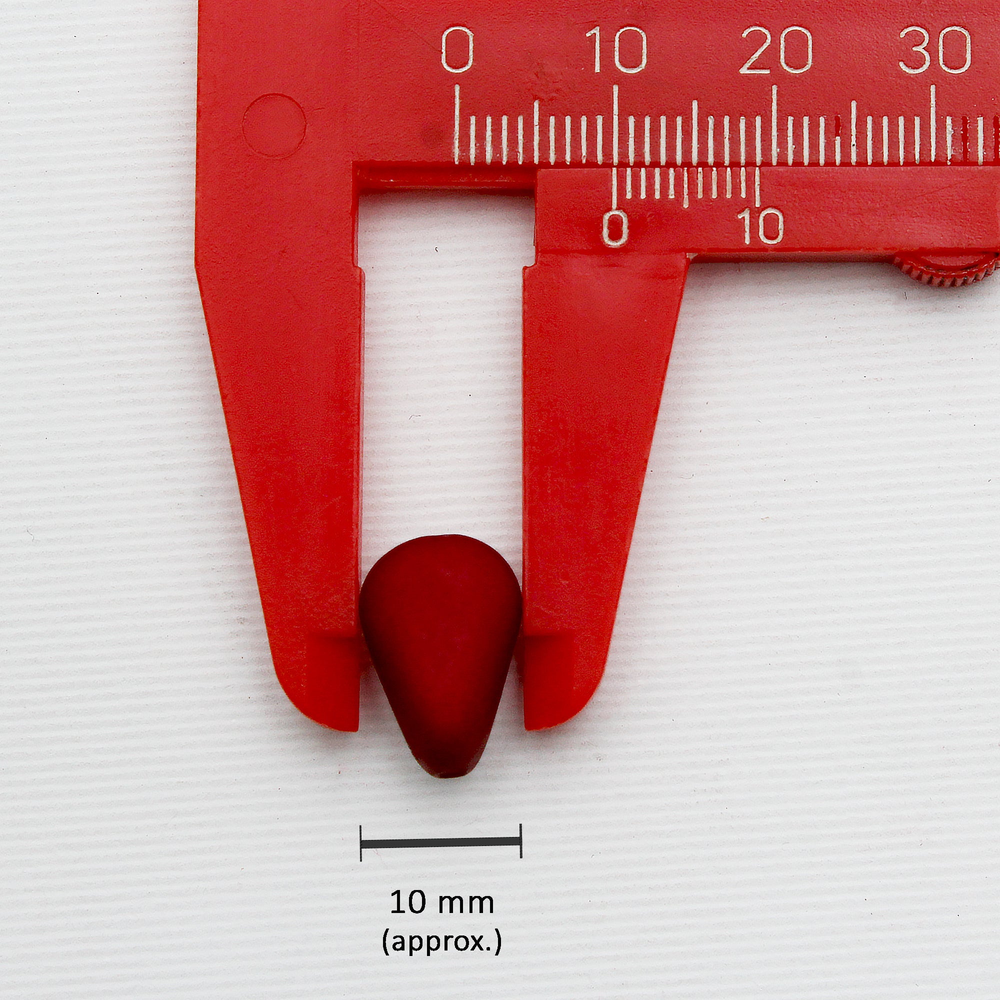 Beads Ruby Red Pear Shaped 15Mm X 10Mm 30G Pb Ib