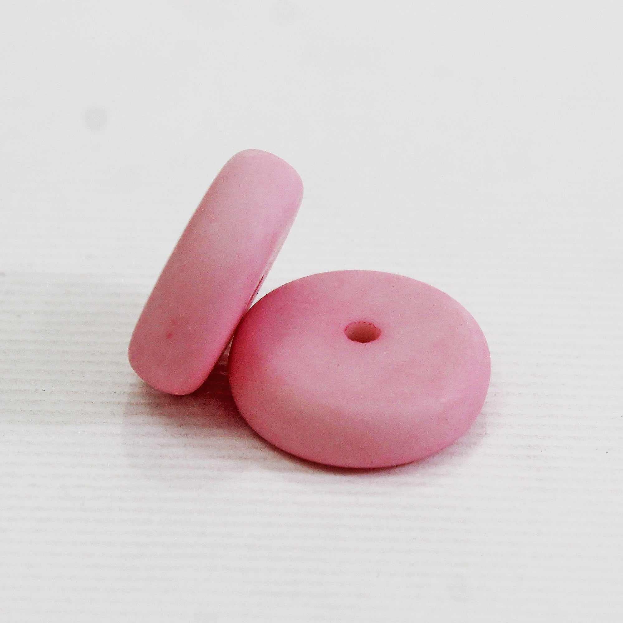 Beads Soft Pink Disc 13Mm X 4Mm 30G Pb Ib