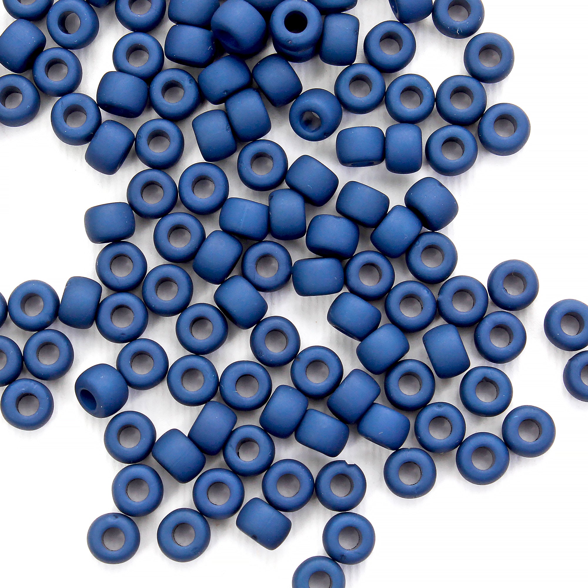 Beads Smoky Blue Round 6Mm X 4Mm 30G Pb Ib